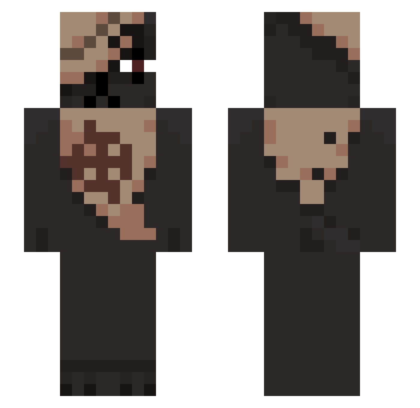 EnderC0re_ Minecraft skin, front and back view