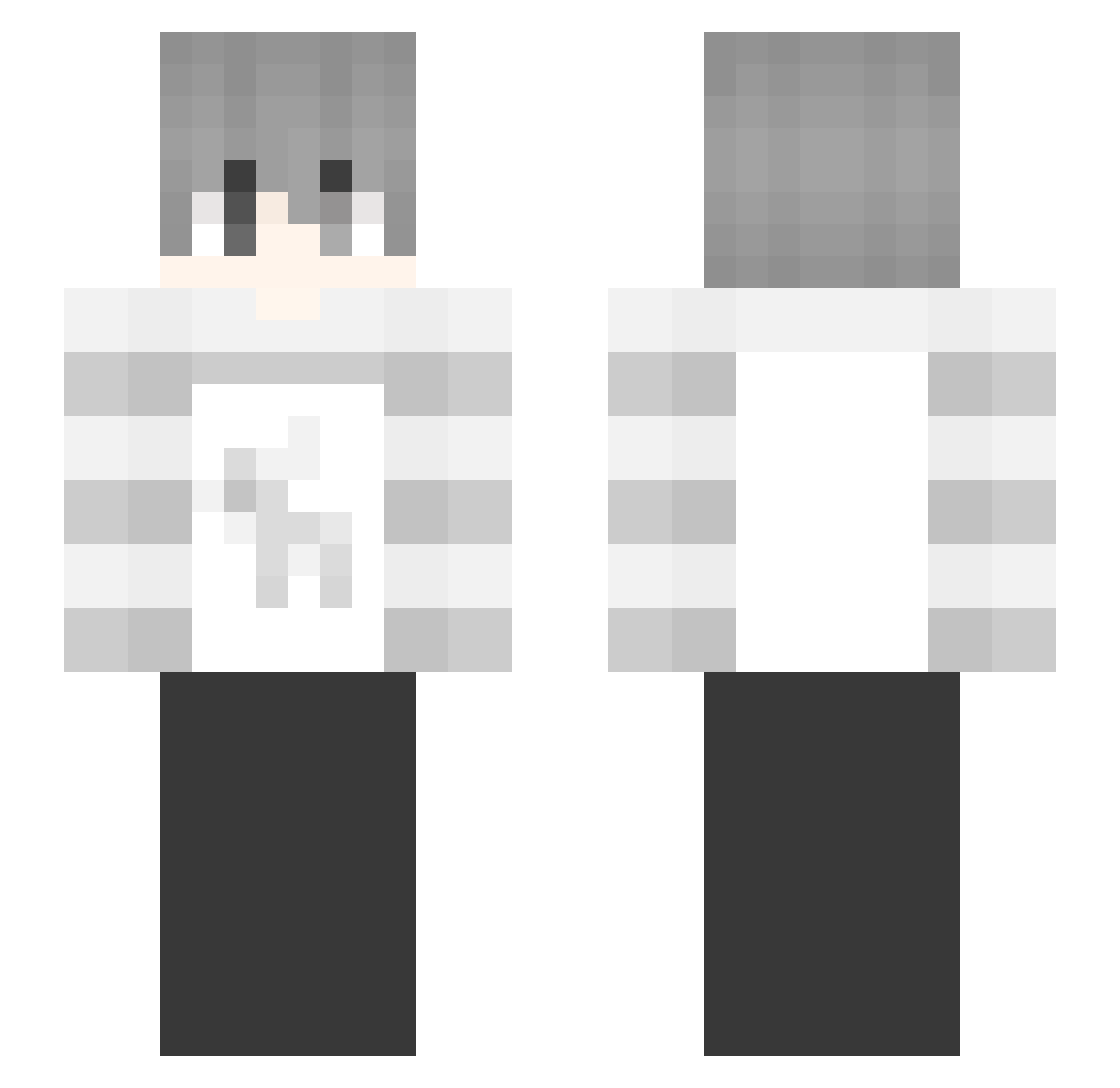 trocy Minecraft skin, front and back view