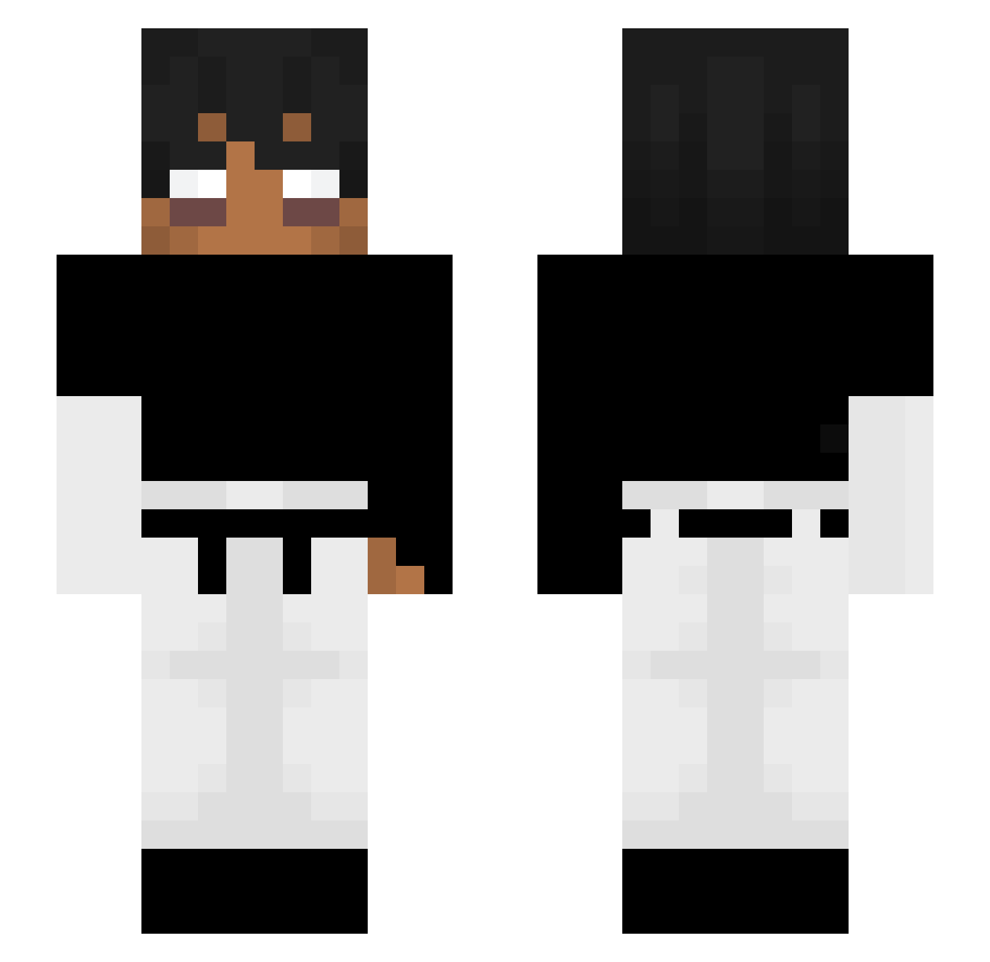 simmplyy Minecraft skin, front and back view