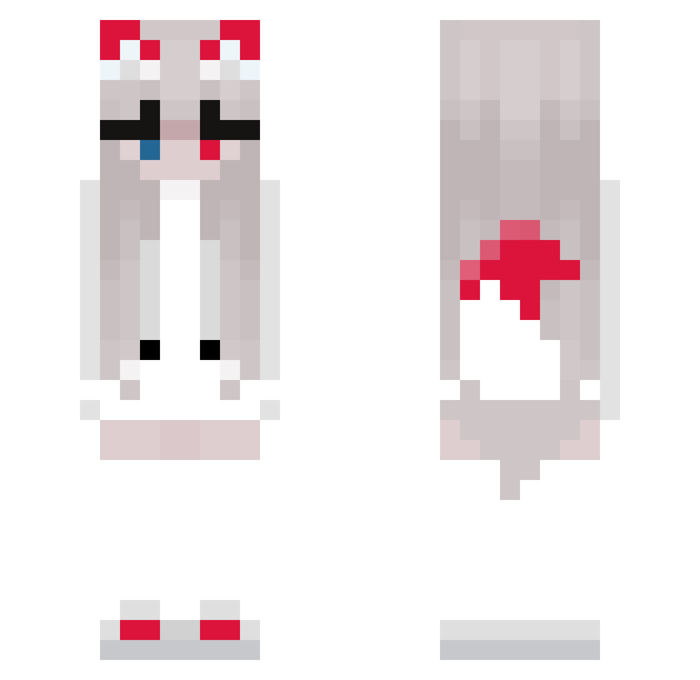 Alpha2866 Minecraft skin, front and back view
