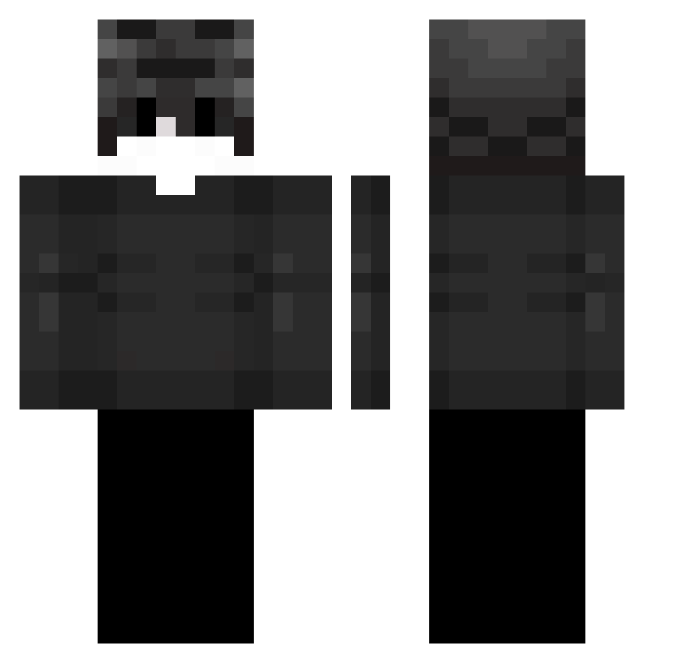 SyrHejl Minecraft skin, front and back view