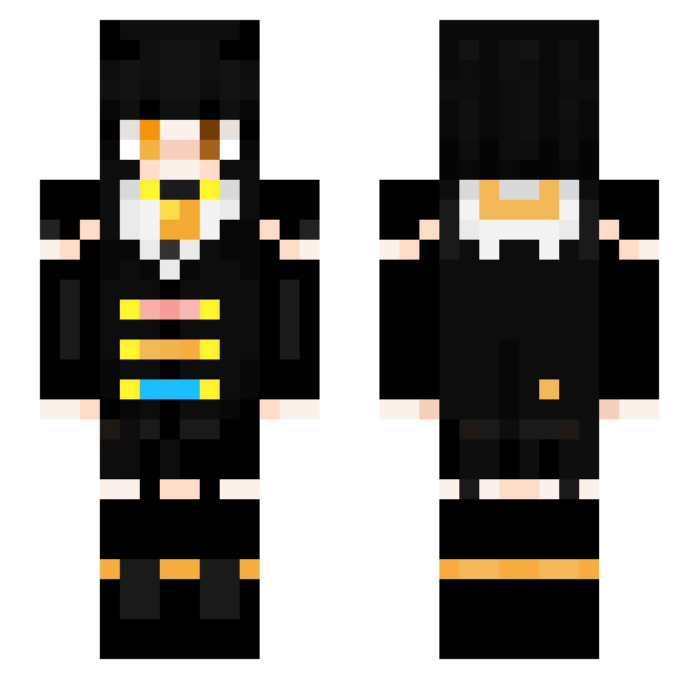 rinkotamako Minecraft skin, front and back view