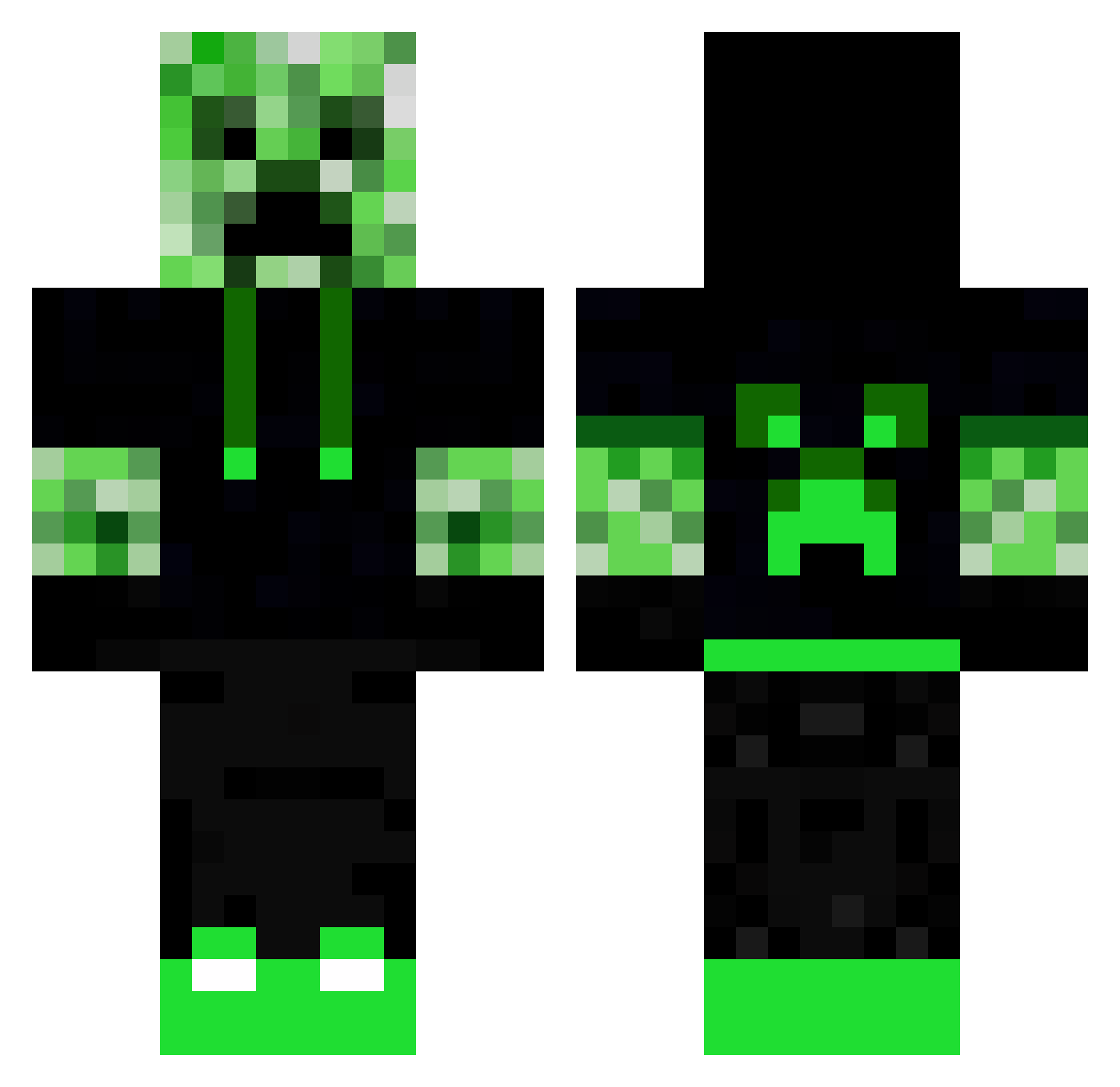 eppuz Minecraft skin, front and back view