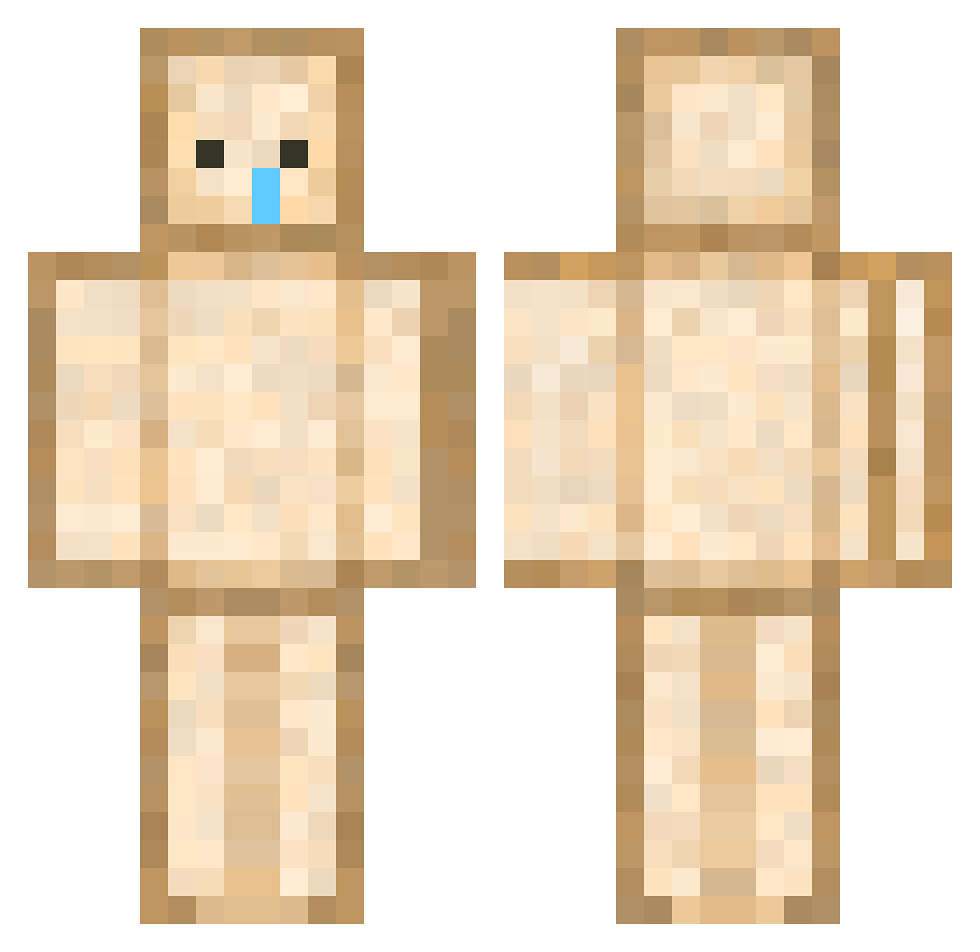 Jkrooowling0223 Minecraft skin, front and back view