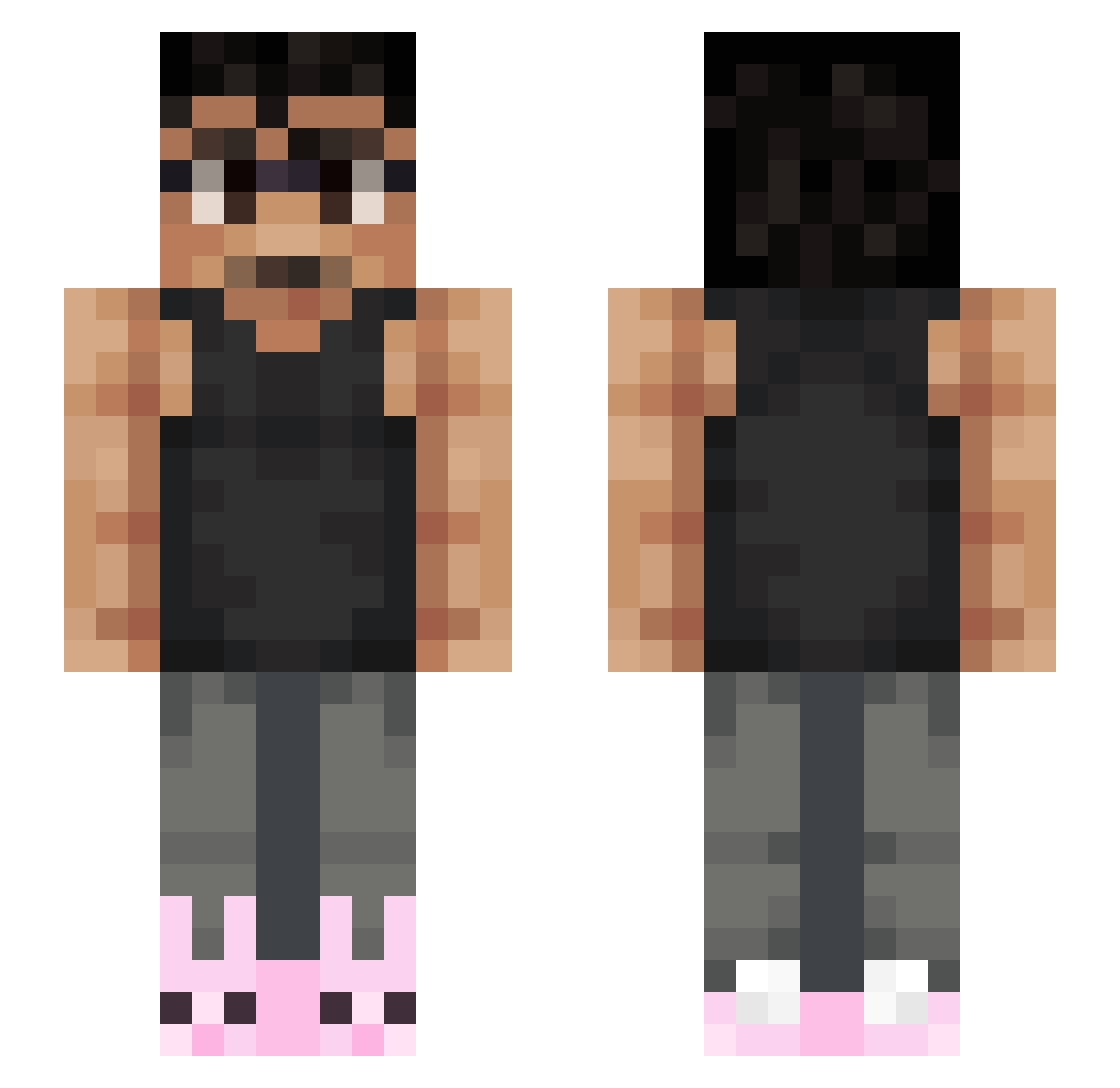 Samjuul Minecraft skin, front and back view
