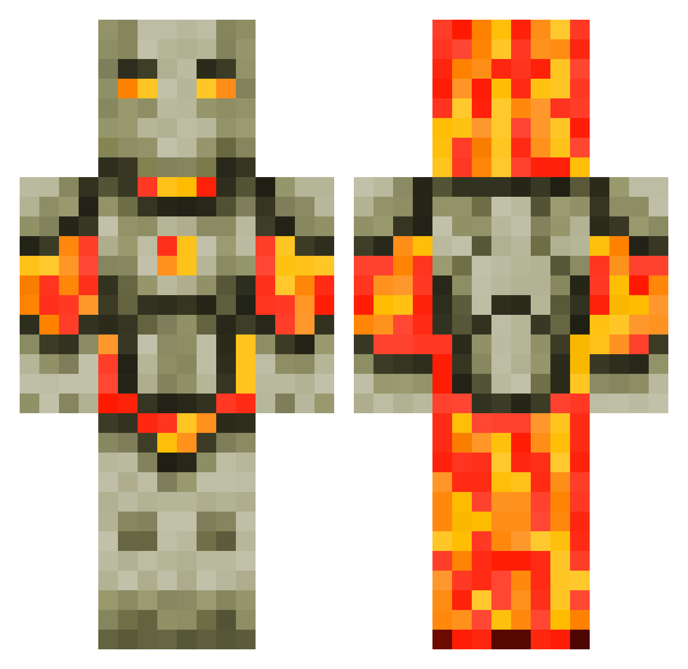 cassio12 Minecraft skin, front and back view