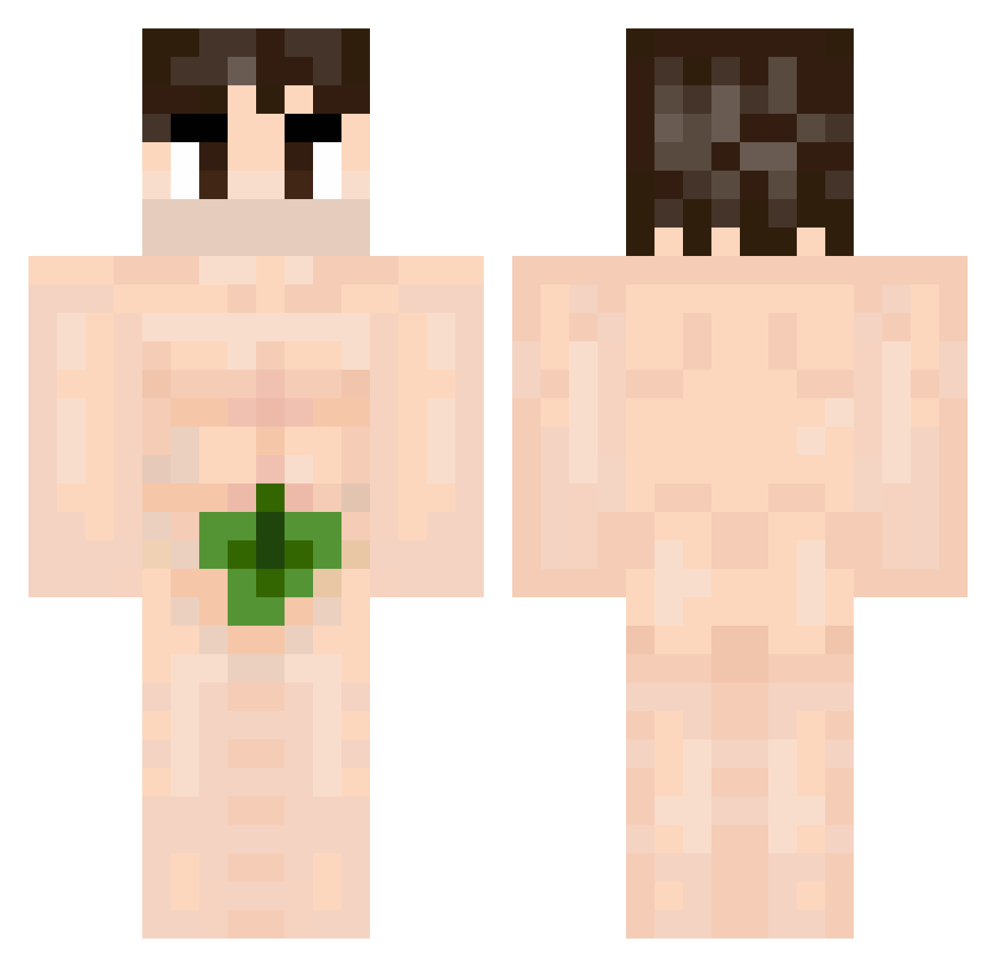 Philsabill Minecraft skin, front and back view