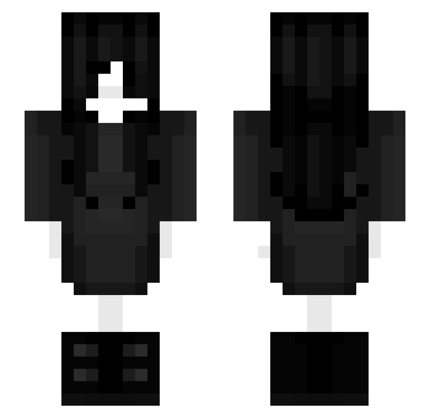 _______________ Minecraft skin, front and back view