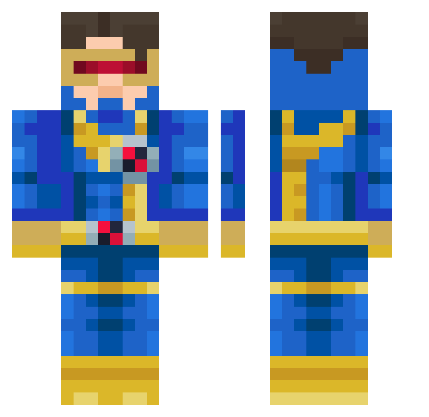 Revolver_MC Minecraft skin, front and back view
