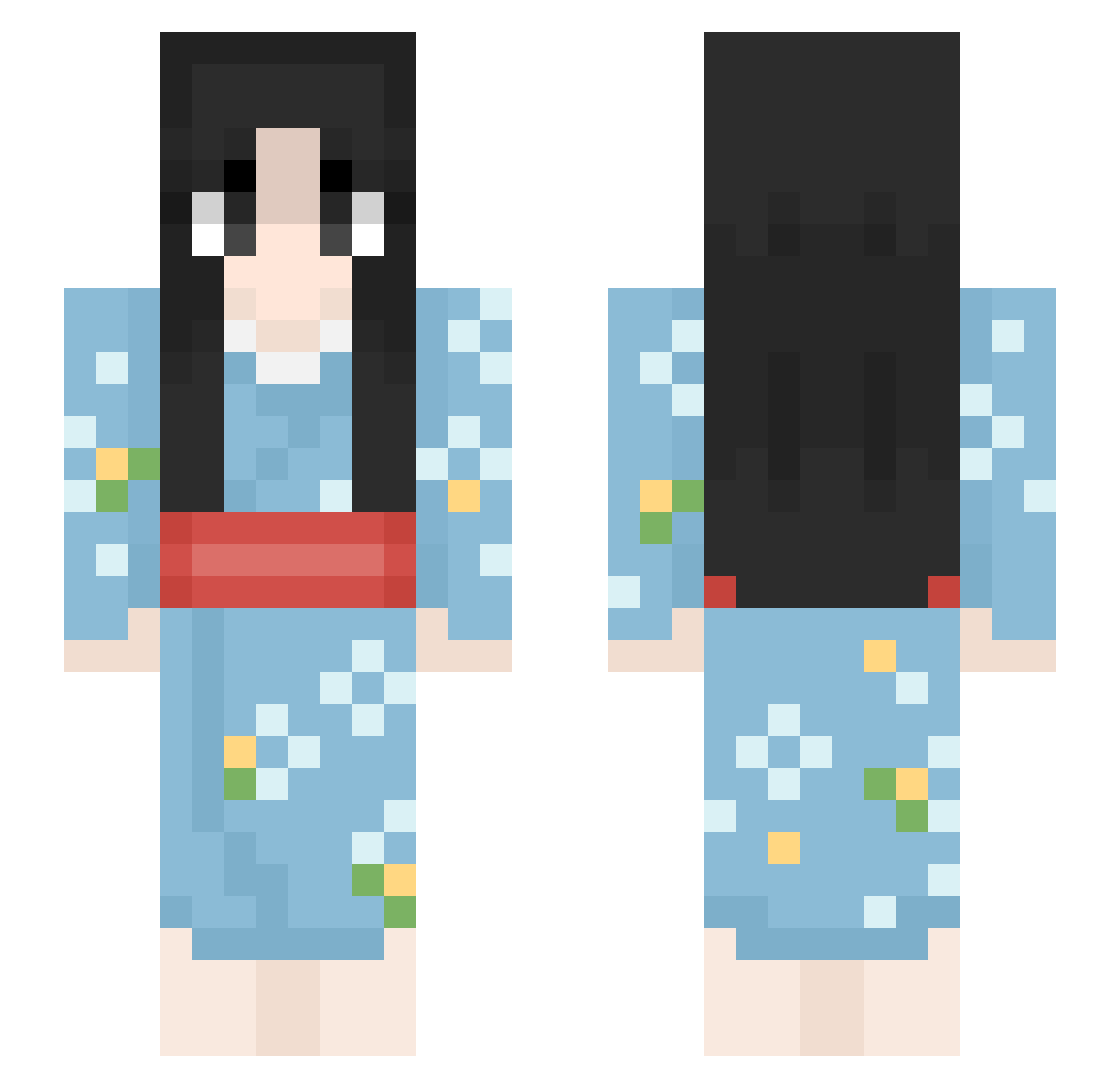 IqueoFiel Minecraft skin, front and back view