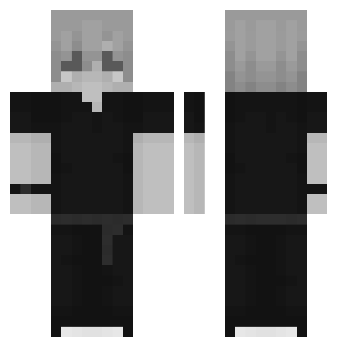 Schaunsteinfeger Minecraft skin, front and back view