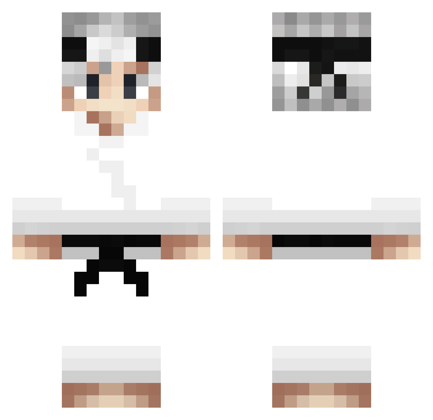 ALKaSeR_VIP Minecraft skin, front and back view