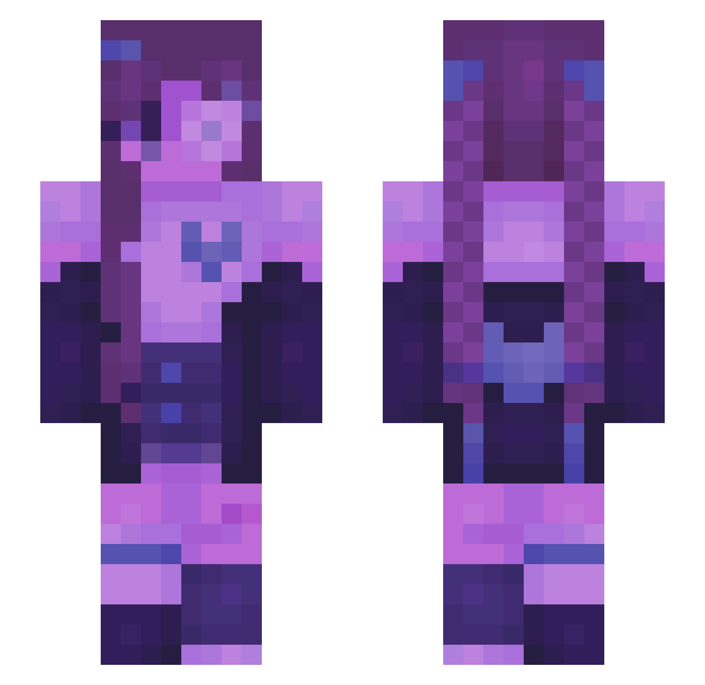 just_megami - braids Minecraft skin