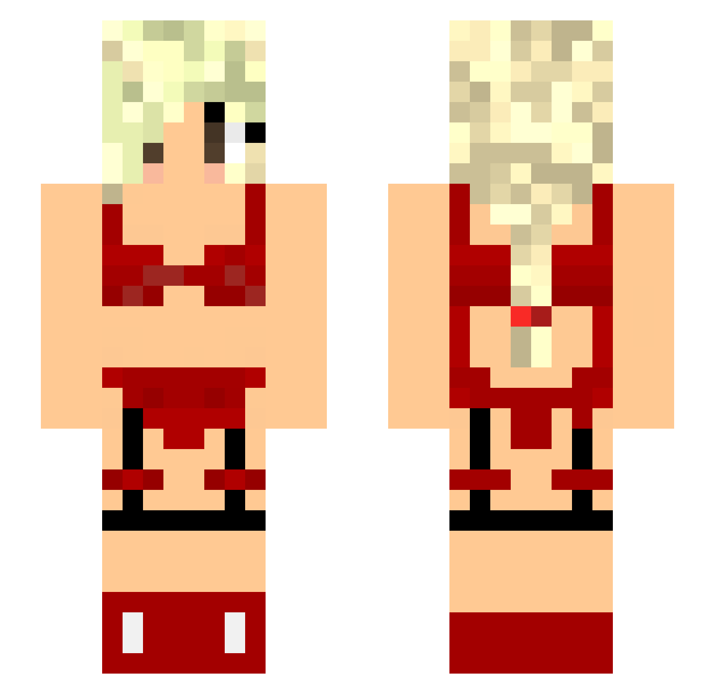 PowerStream4 Minecraft skin, front and back view
