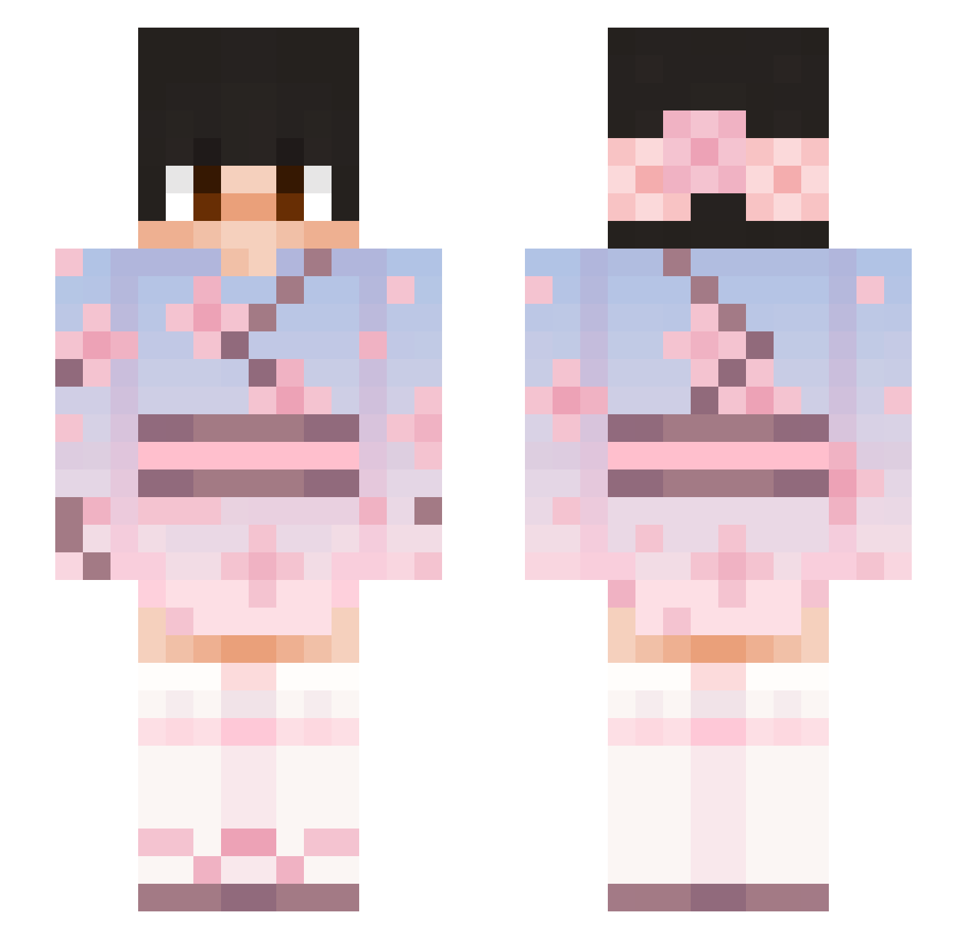 Croni_x Minecraft skin, front and back view