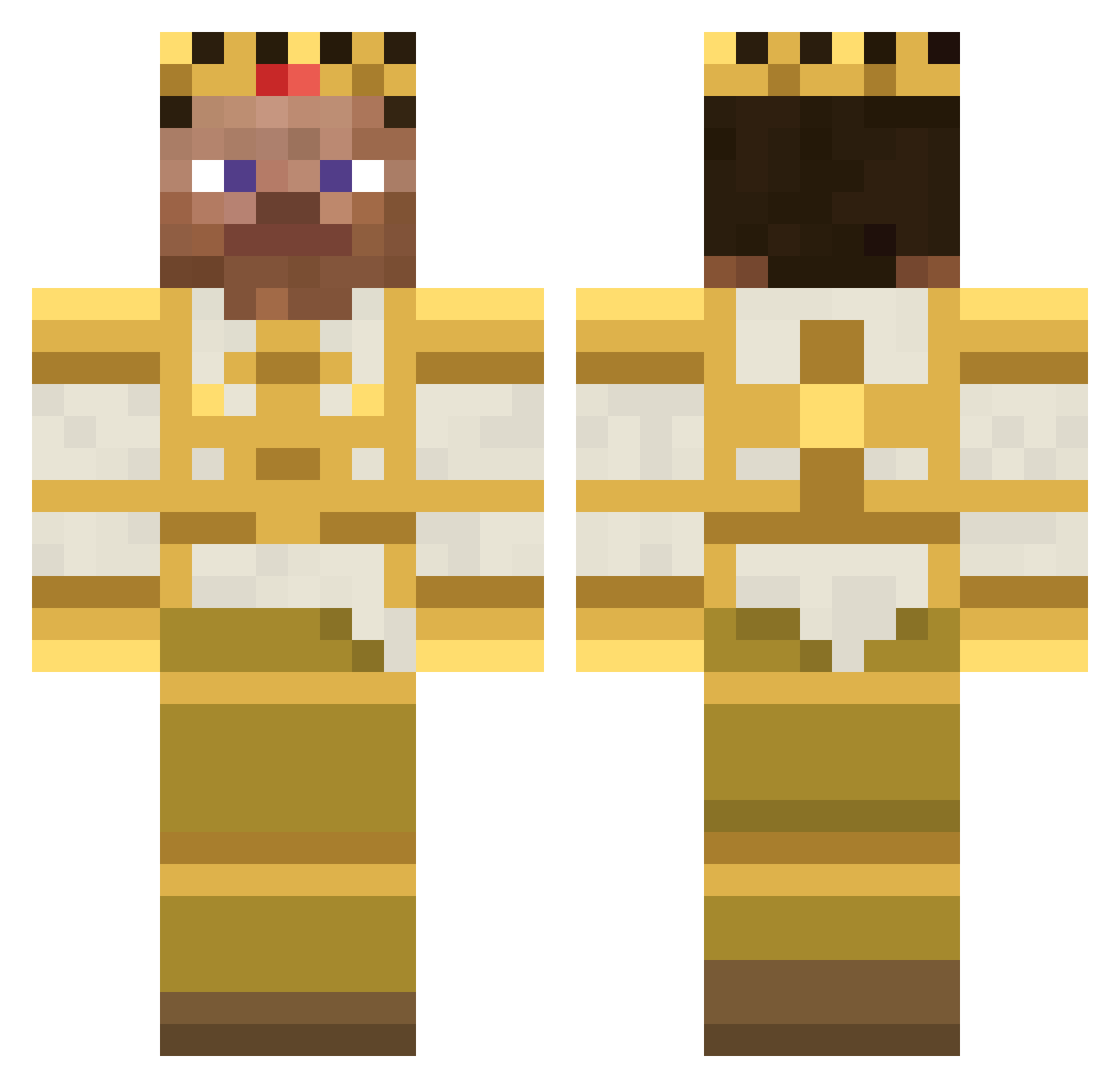 LordOfTheFrenzy Minecraft skin, front and back view