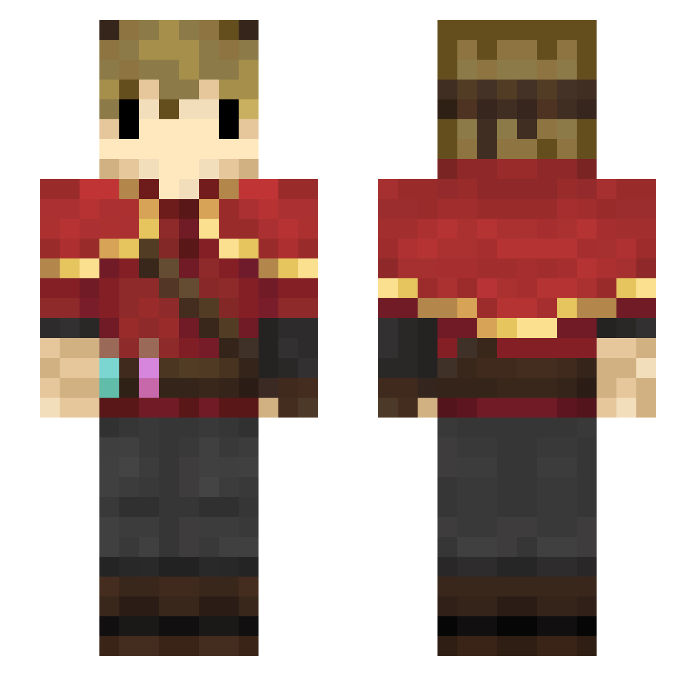 Michaaaaaaaa Minecraft skin, front and back view