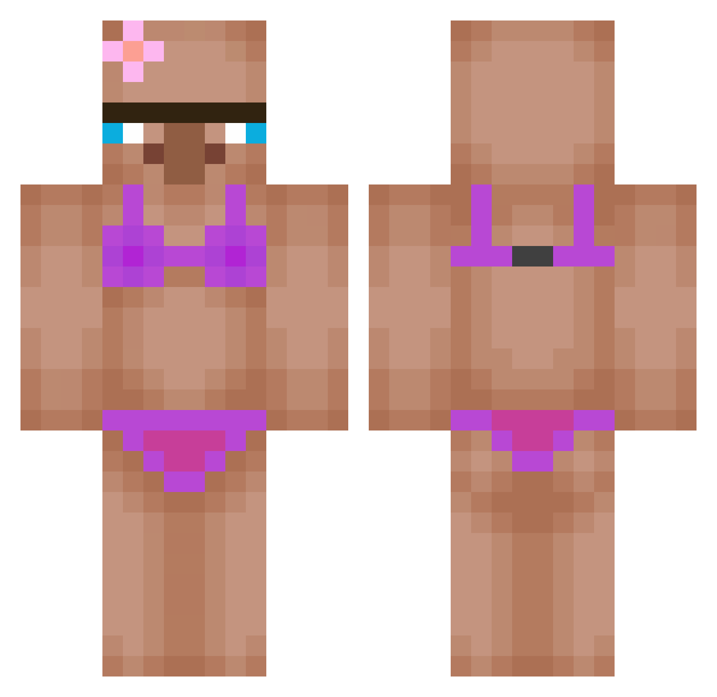 usgundomates Minecraft skin, front and back view