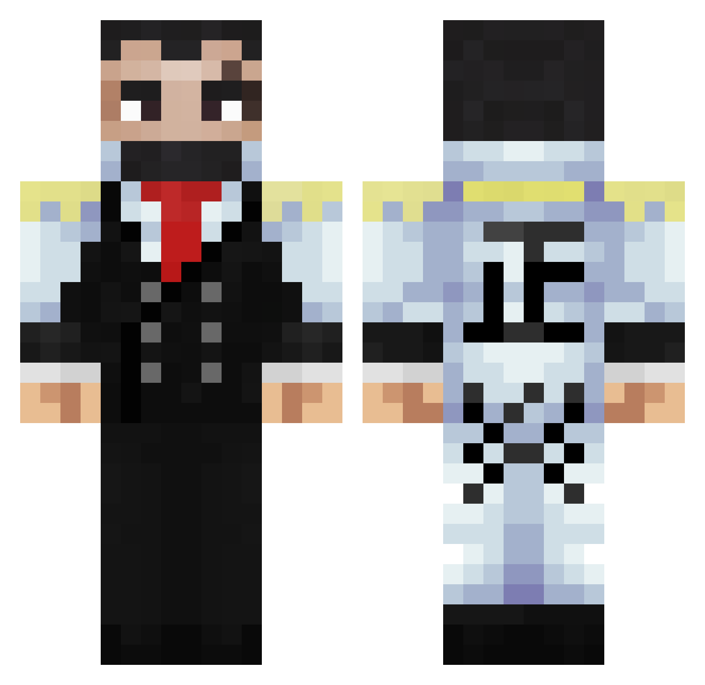 Akarin11PL Minecraft skin, front and back view