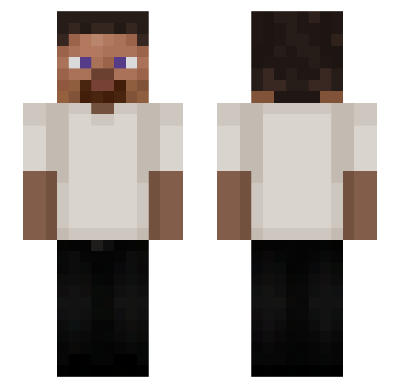 Yodasfan Minecraft skin, front and back view