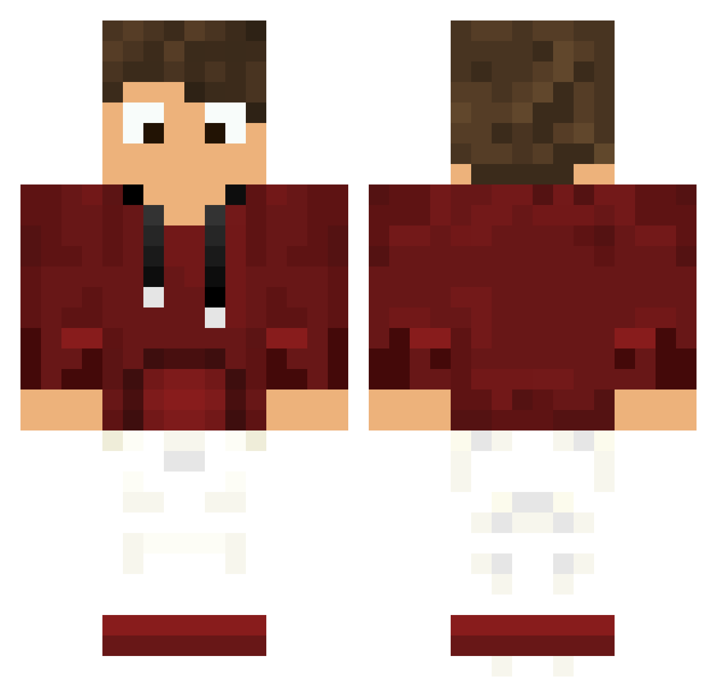 IamKevin Minecraft skin, front and back view