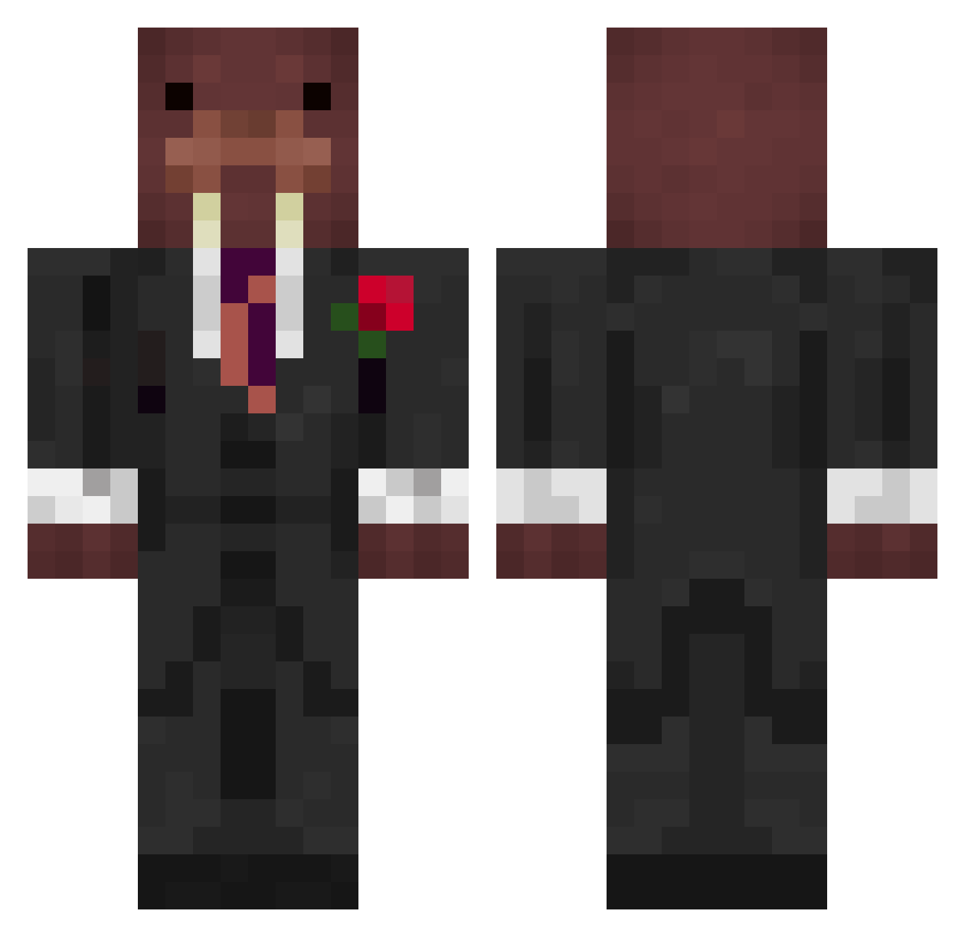 eMaurine Minecraft skin, front and back view