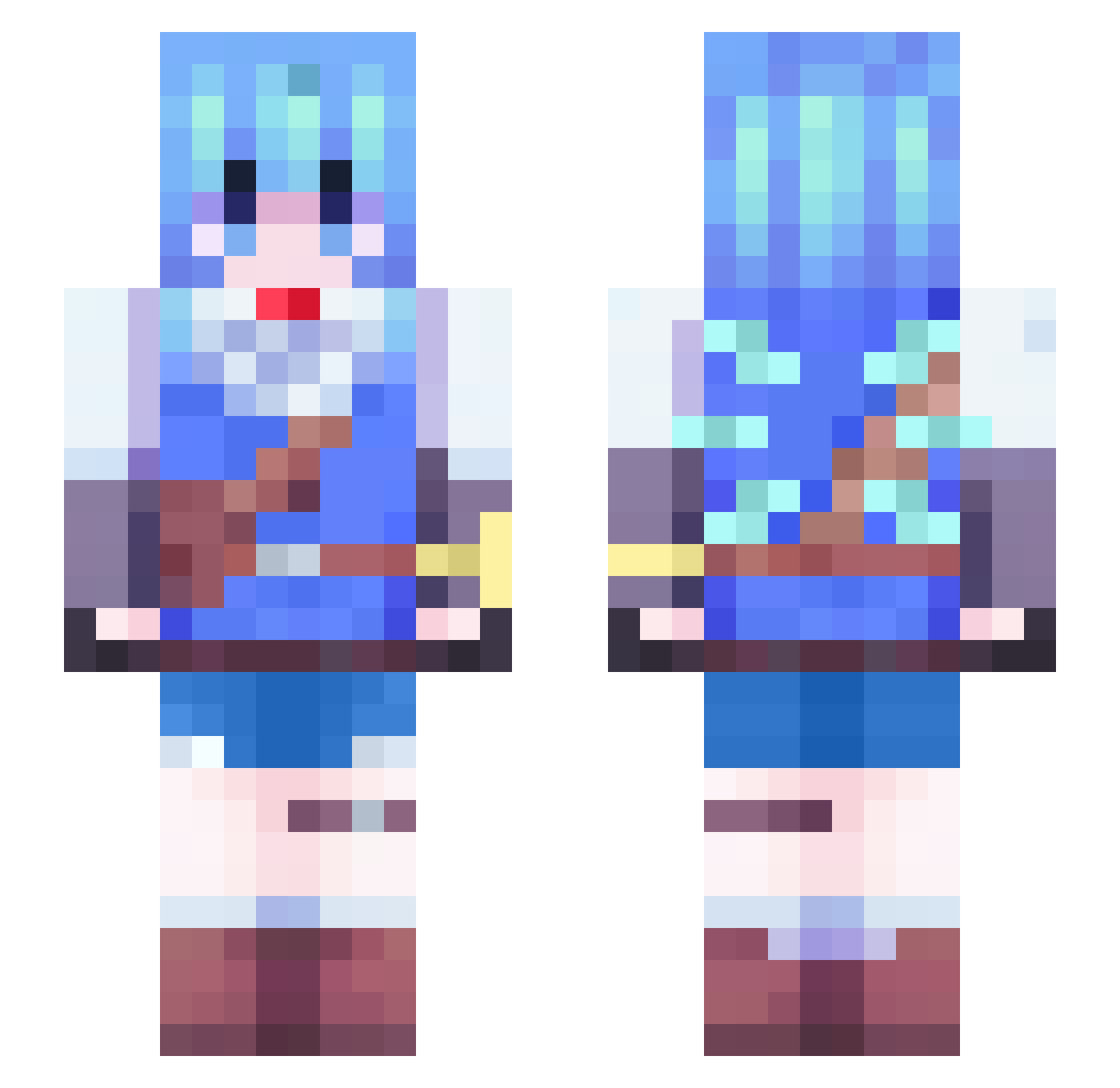 ZXL233 Minecraft skin, front and back view