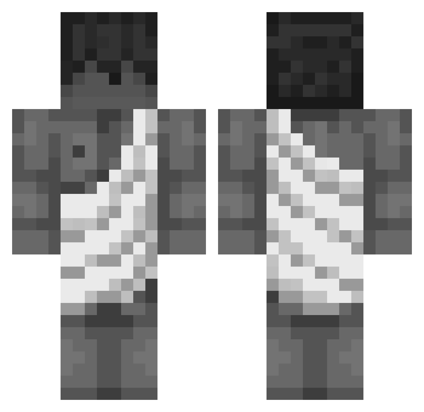calentt Minecraft skin, front and back view