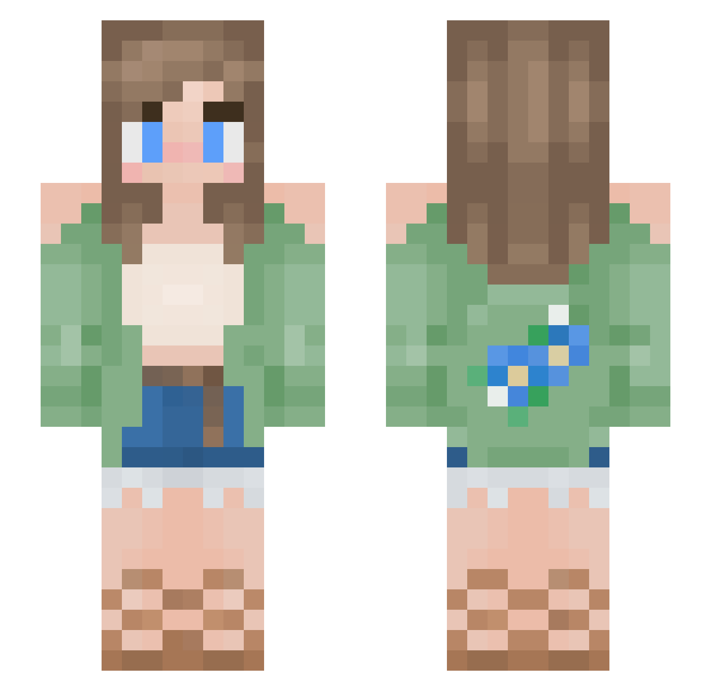 InferiorPatty2 Minecraft skin, front and back view