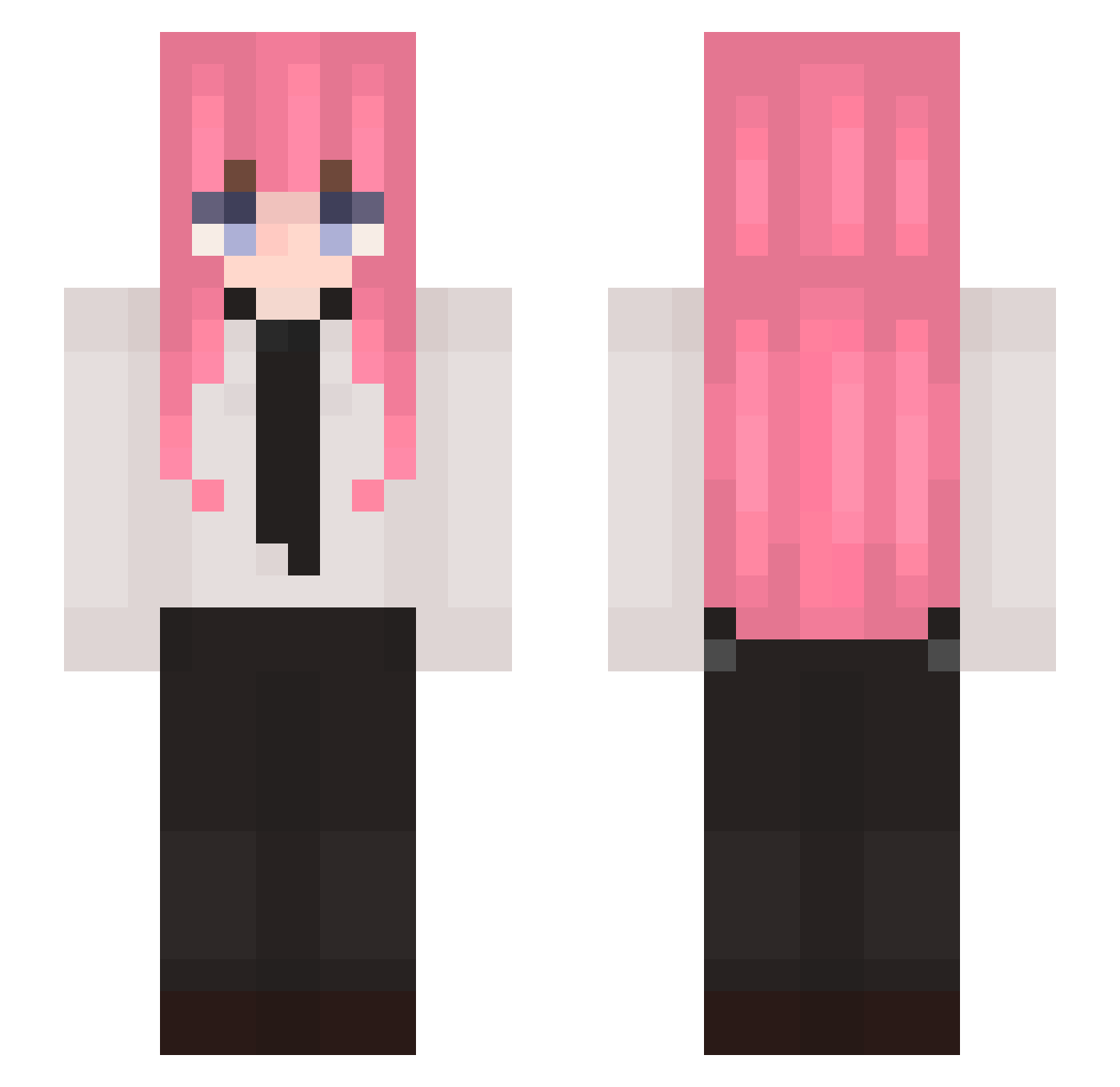 DreamMax727 Minecraft skin, front and back view