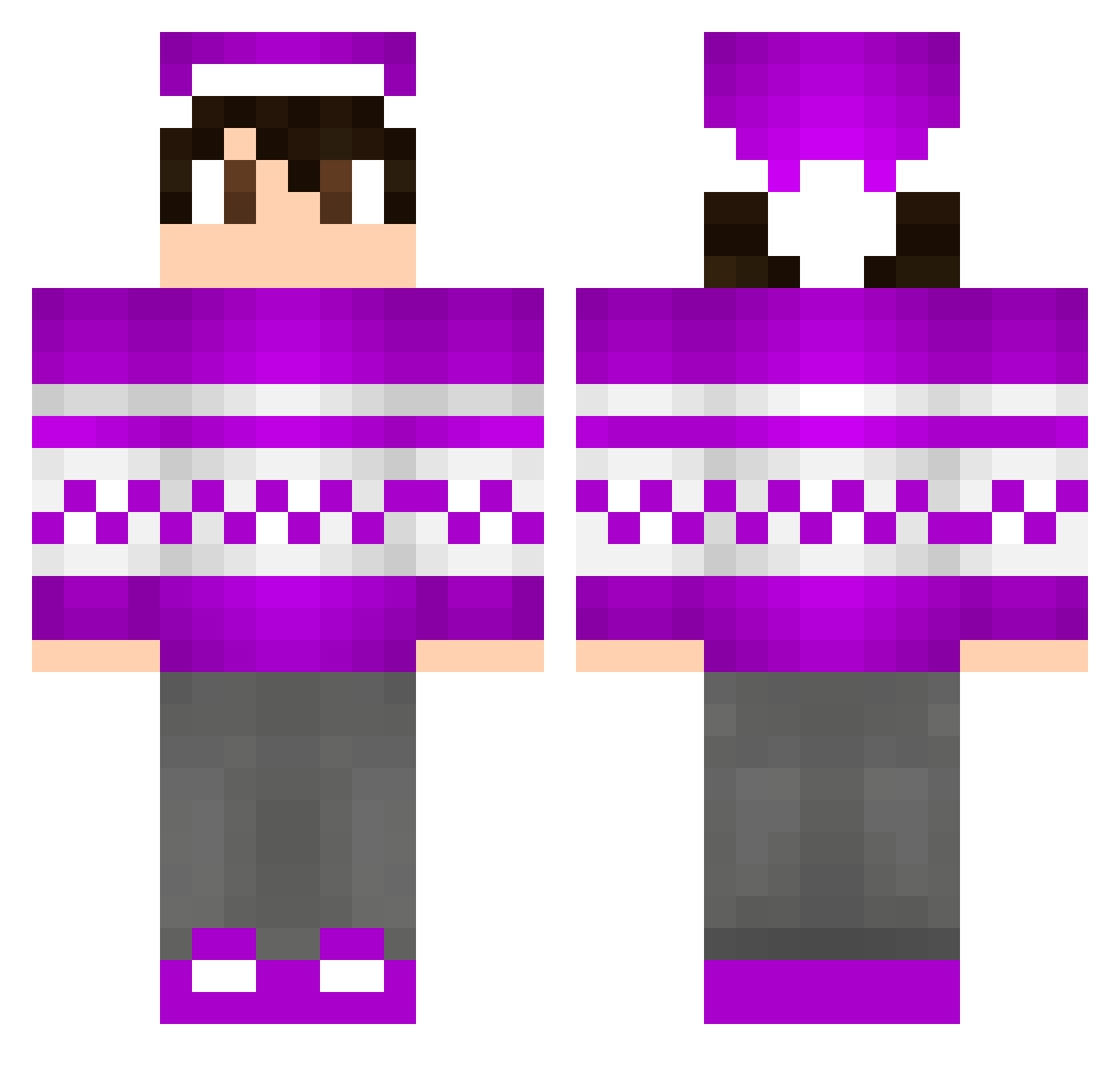 iDigGraves Minecraft skin, front and back view