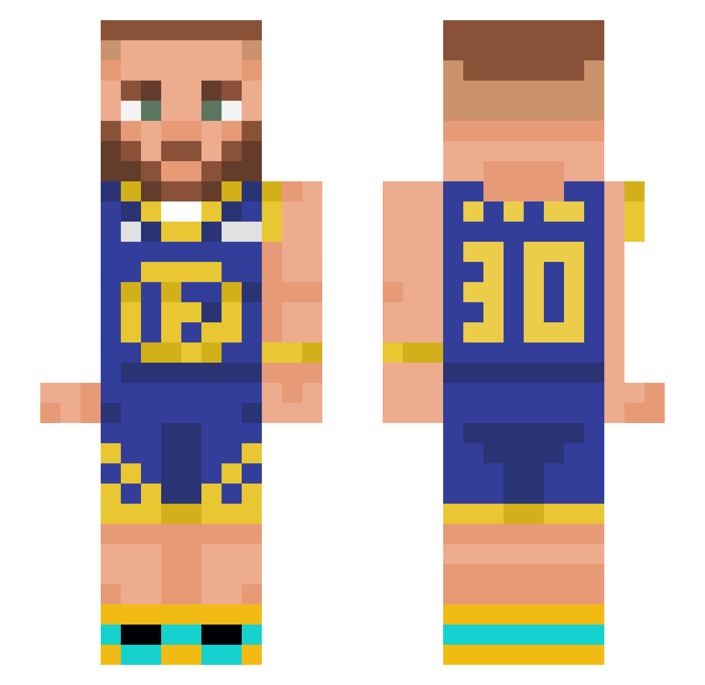 GTCX_Caixtrel Minecraft skin, front and back view