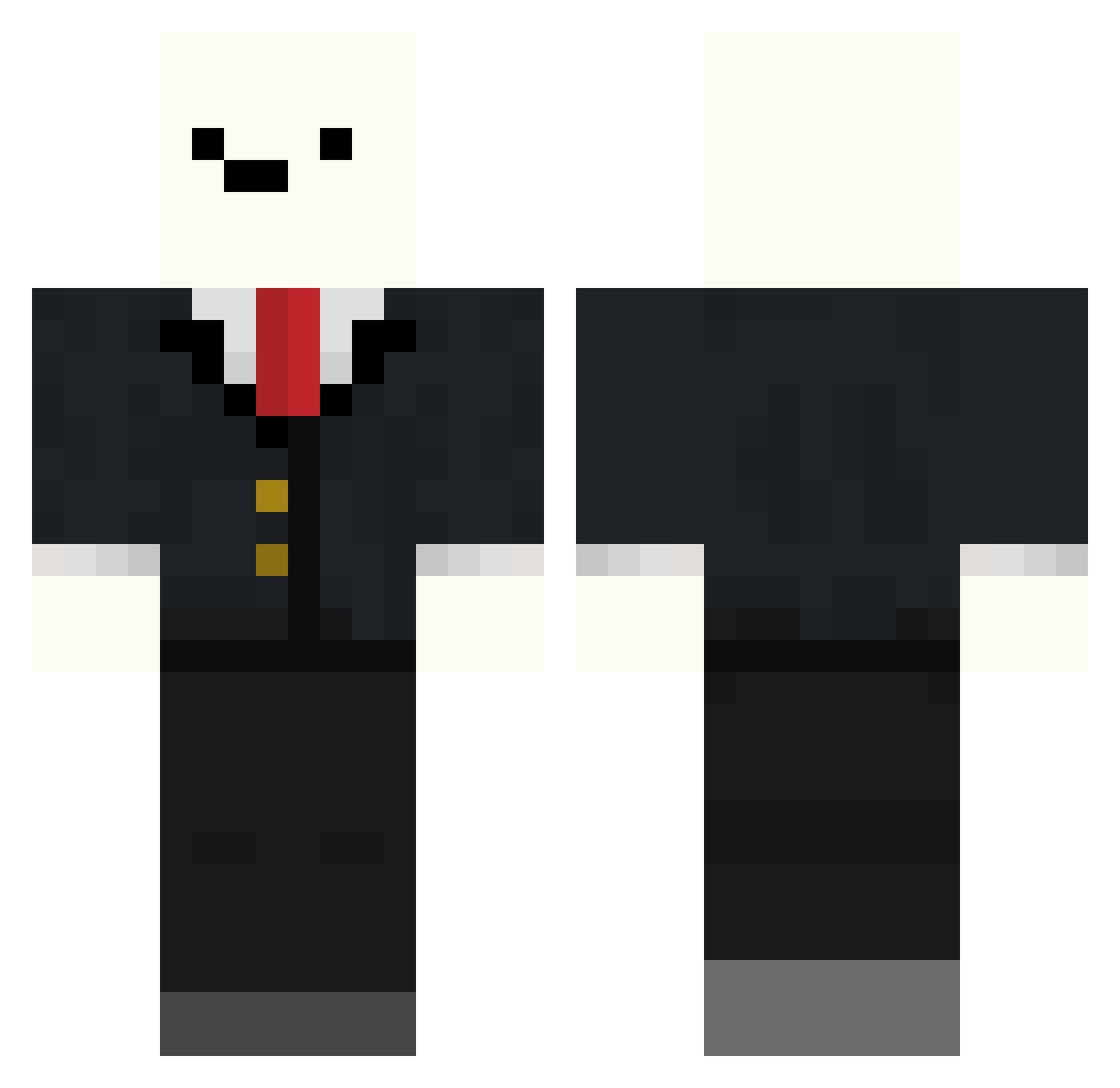 ArtWave Minecraft skin, front and back view