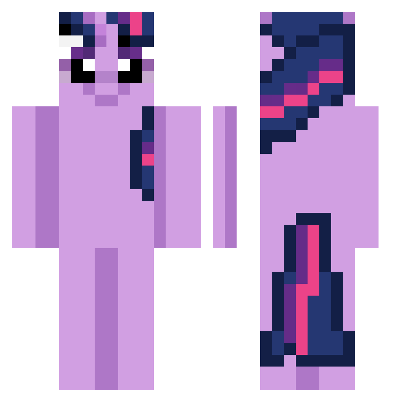 popotheman Minecraft skin, front and back view