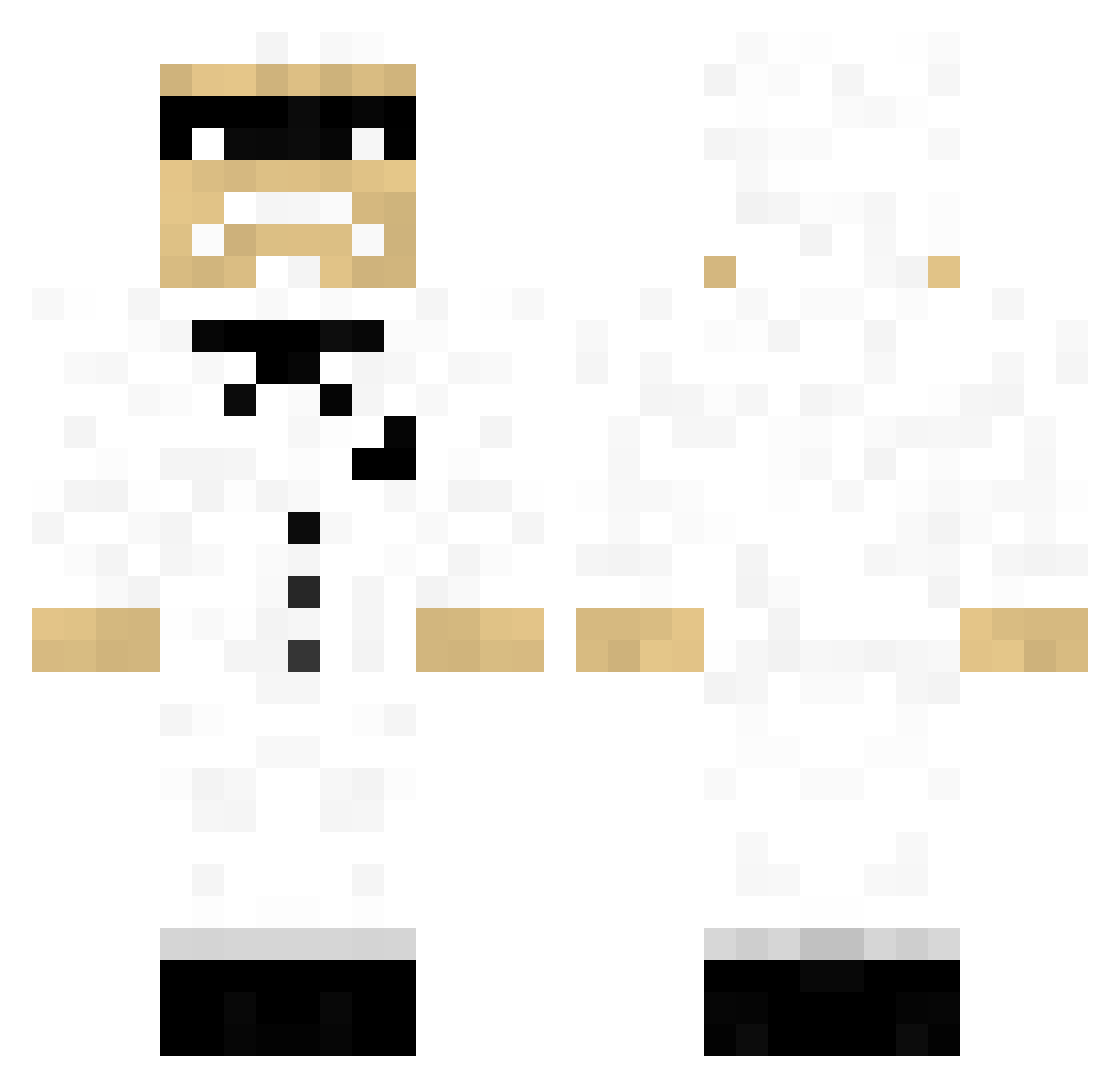 HeilHitlard Minecraft skin, front and back view