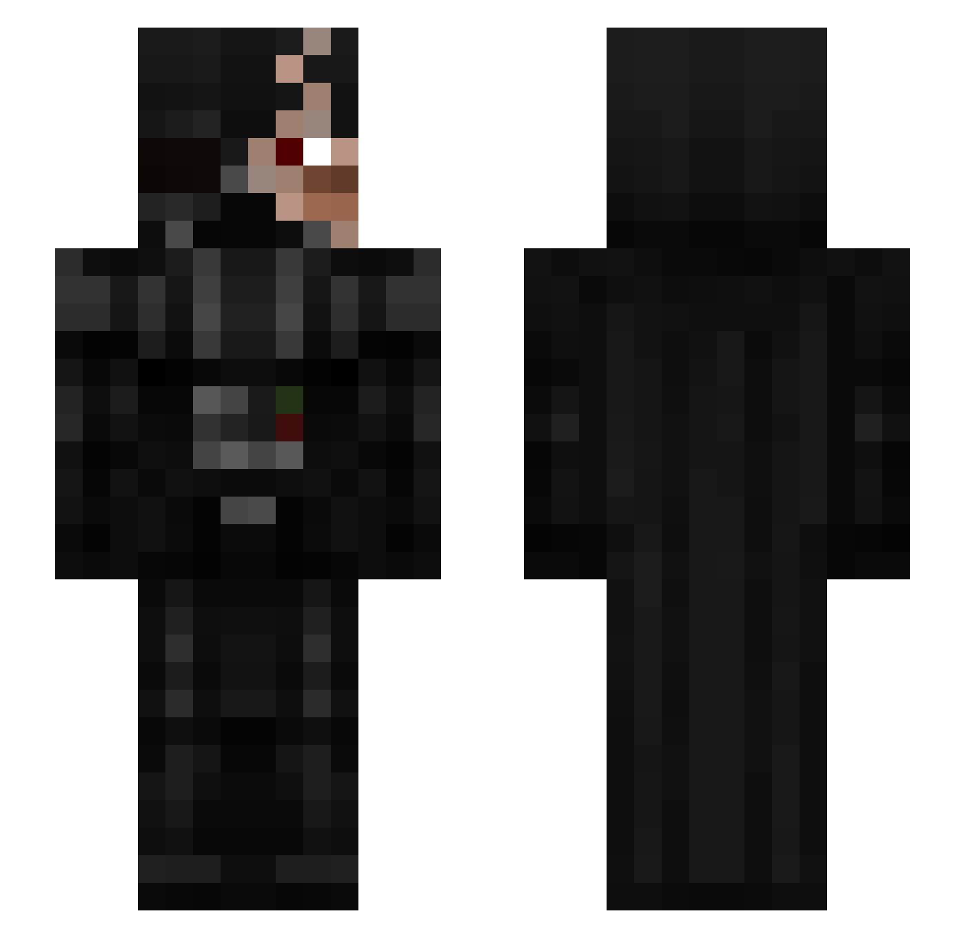 PrezydentMC Minecraft skin, front and back view