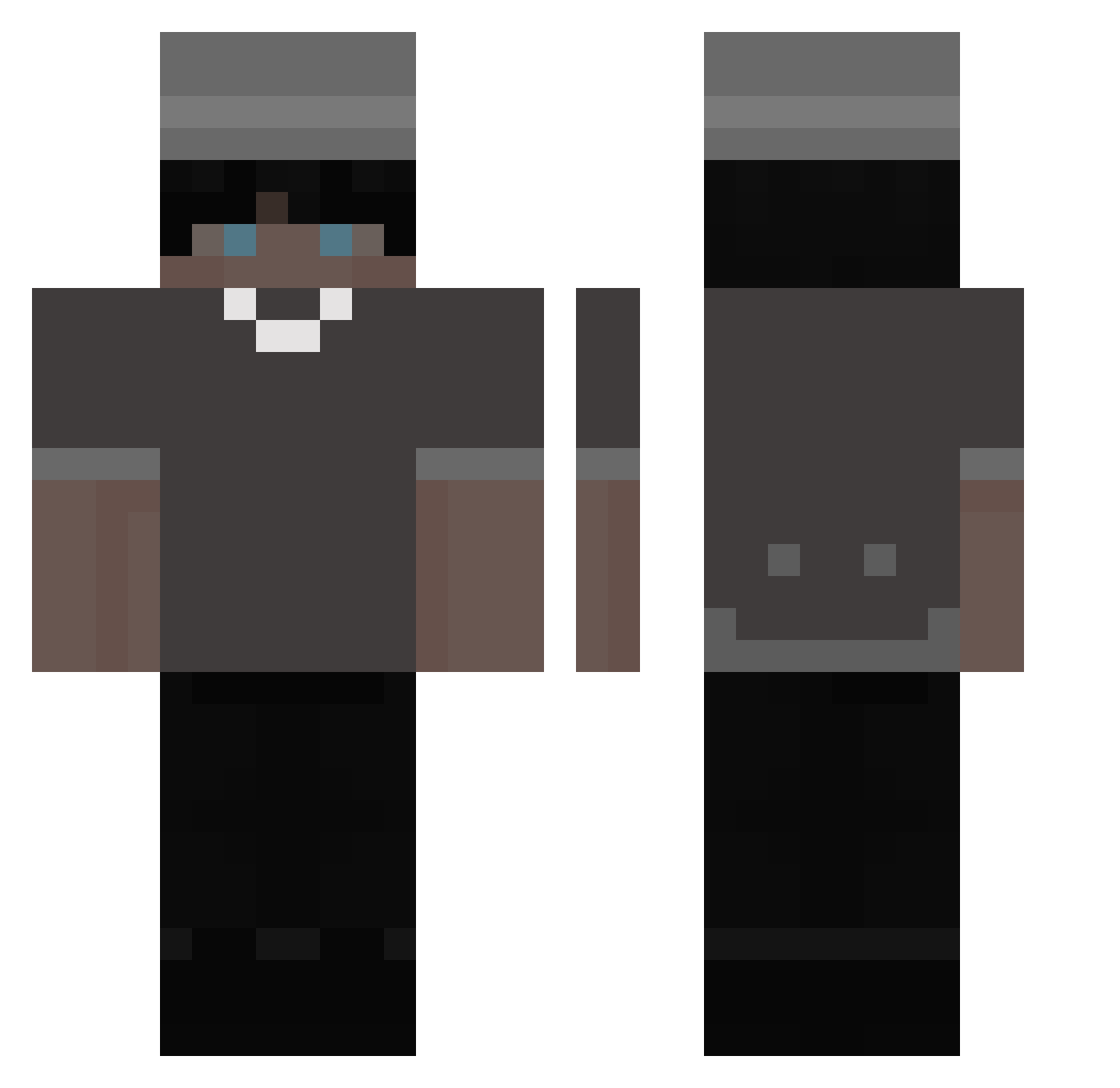 kevinbeckon Minecraft skin, front and back view