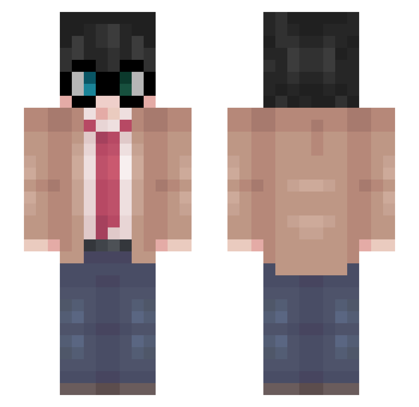 zTootsie Minecraft skin, front and back view