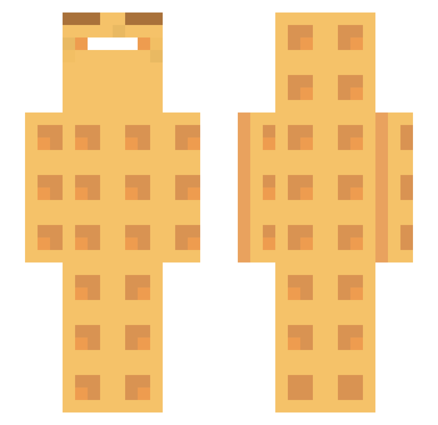 BongBingBong Minecraft skin, front and back view