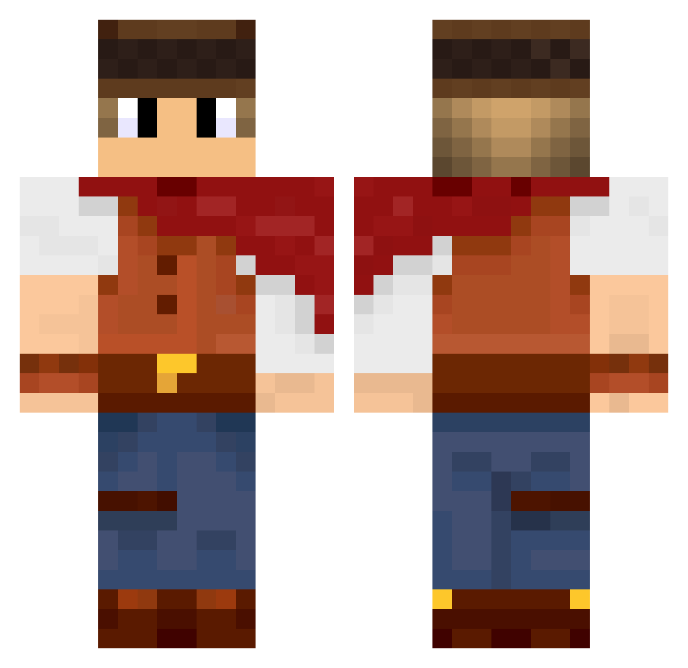 TomMorrow0628 Minecraft skin, front and back view