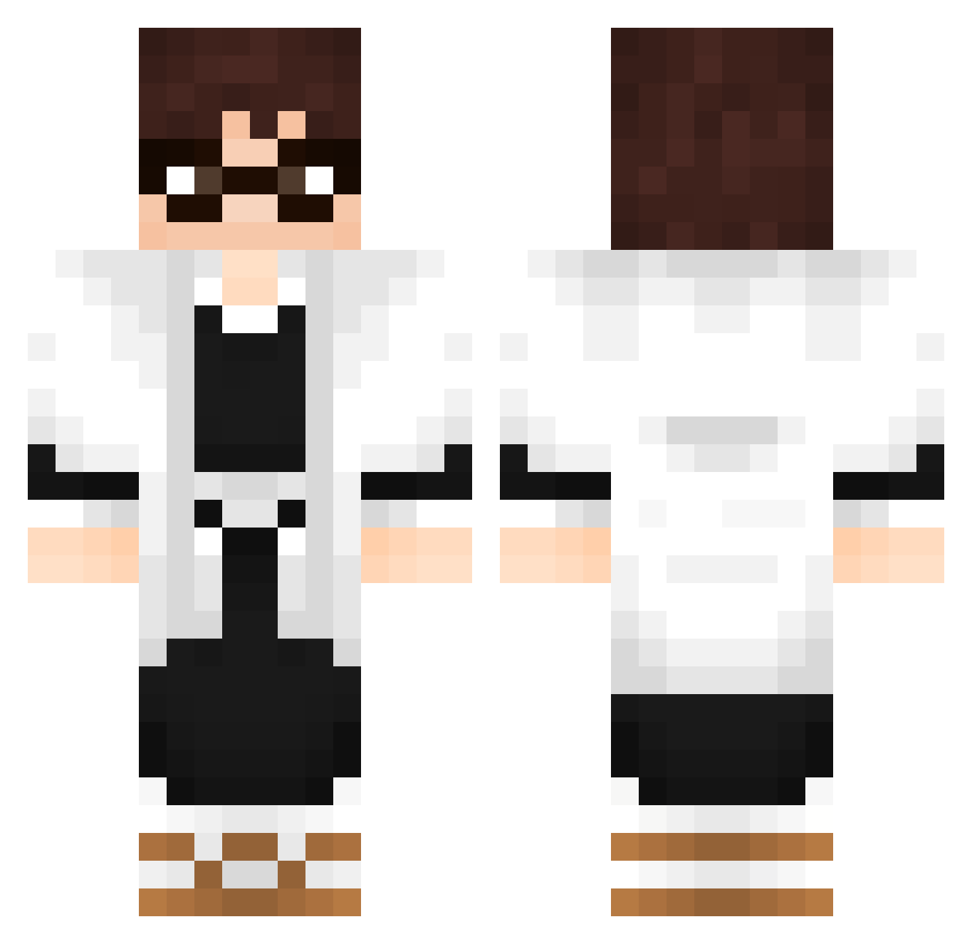 Felins1 Minecraft skin, front and back view