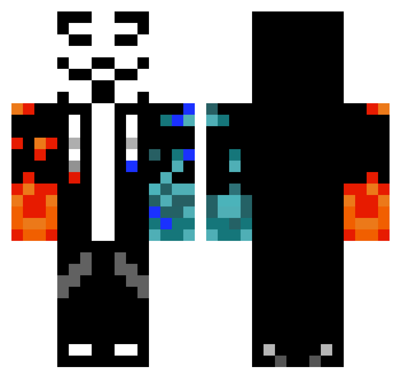 _Big_Monster Minecraft skin, front and back view