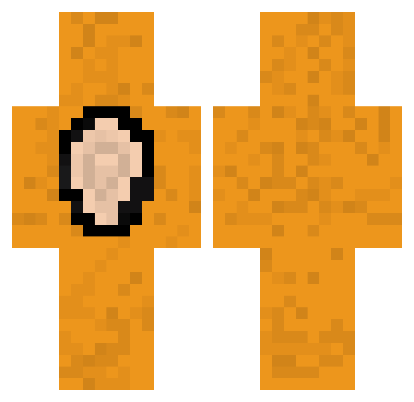 MunchDuster2 Minecraft skin, front and back view