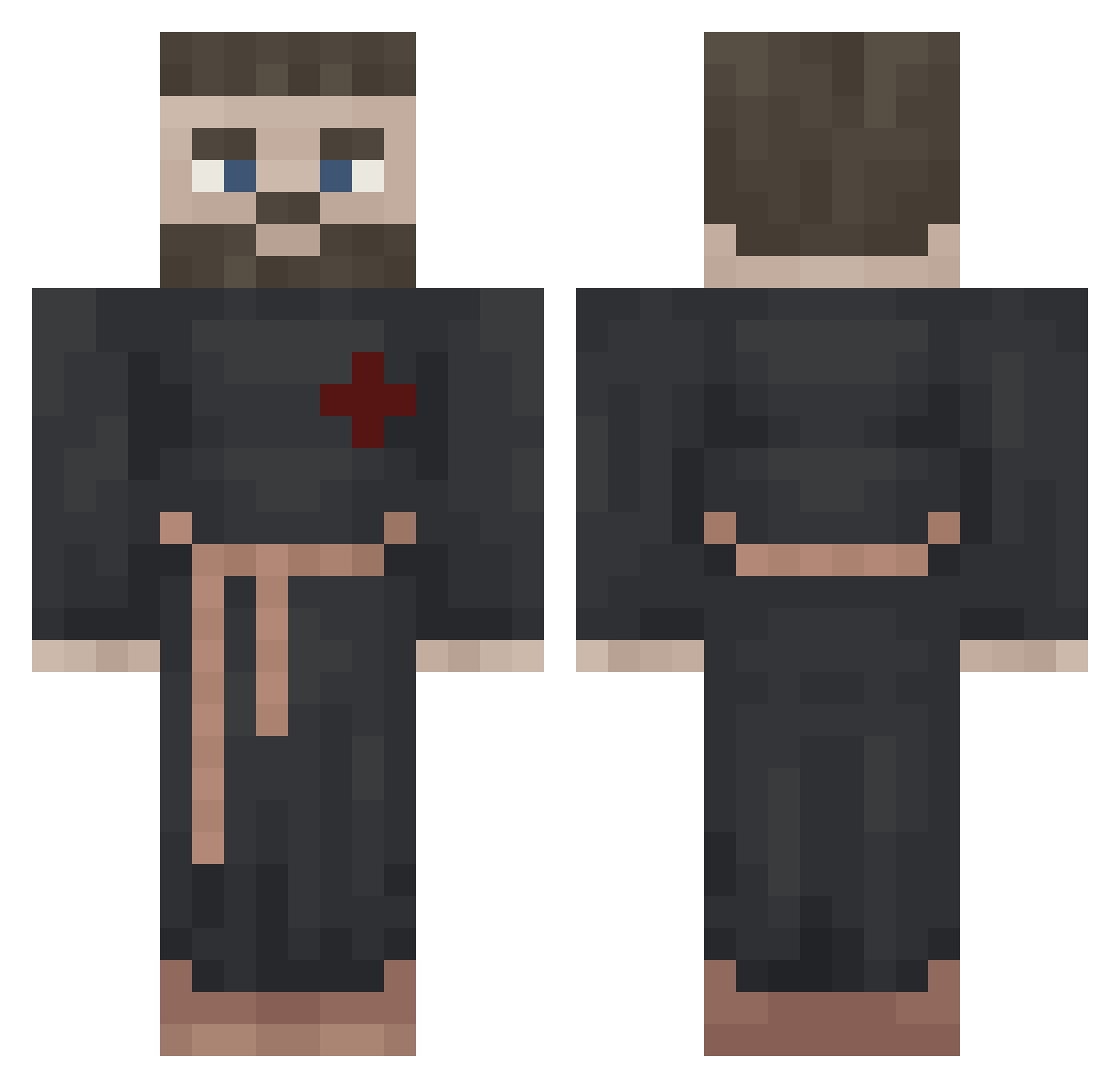 WilliamStrogos Minecraft skin, front and back view