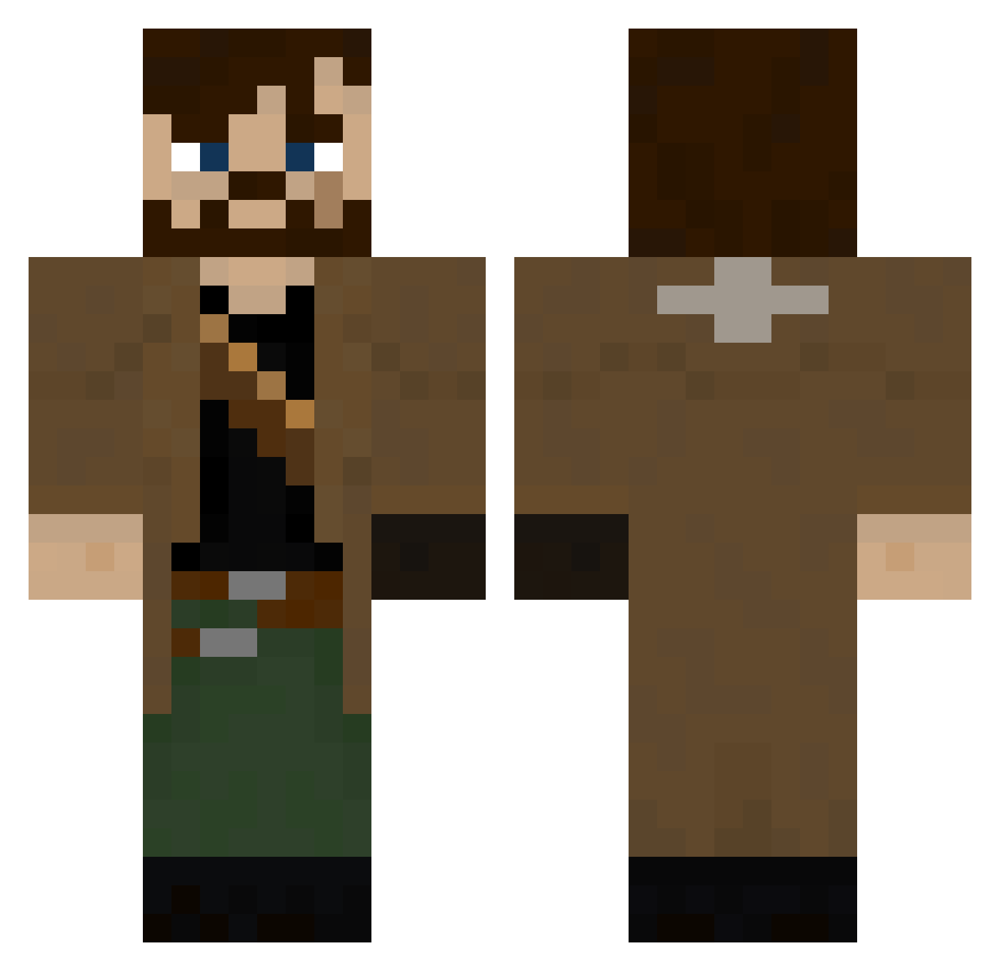 Ocramno_1310 Minecraft skin, front and back view