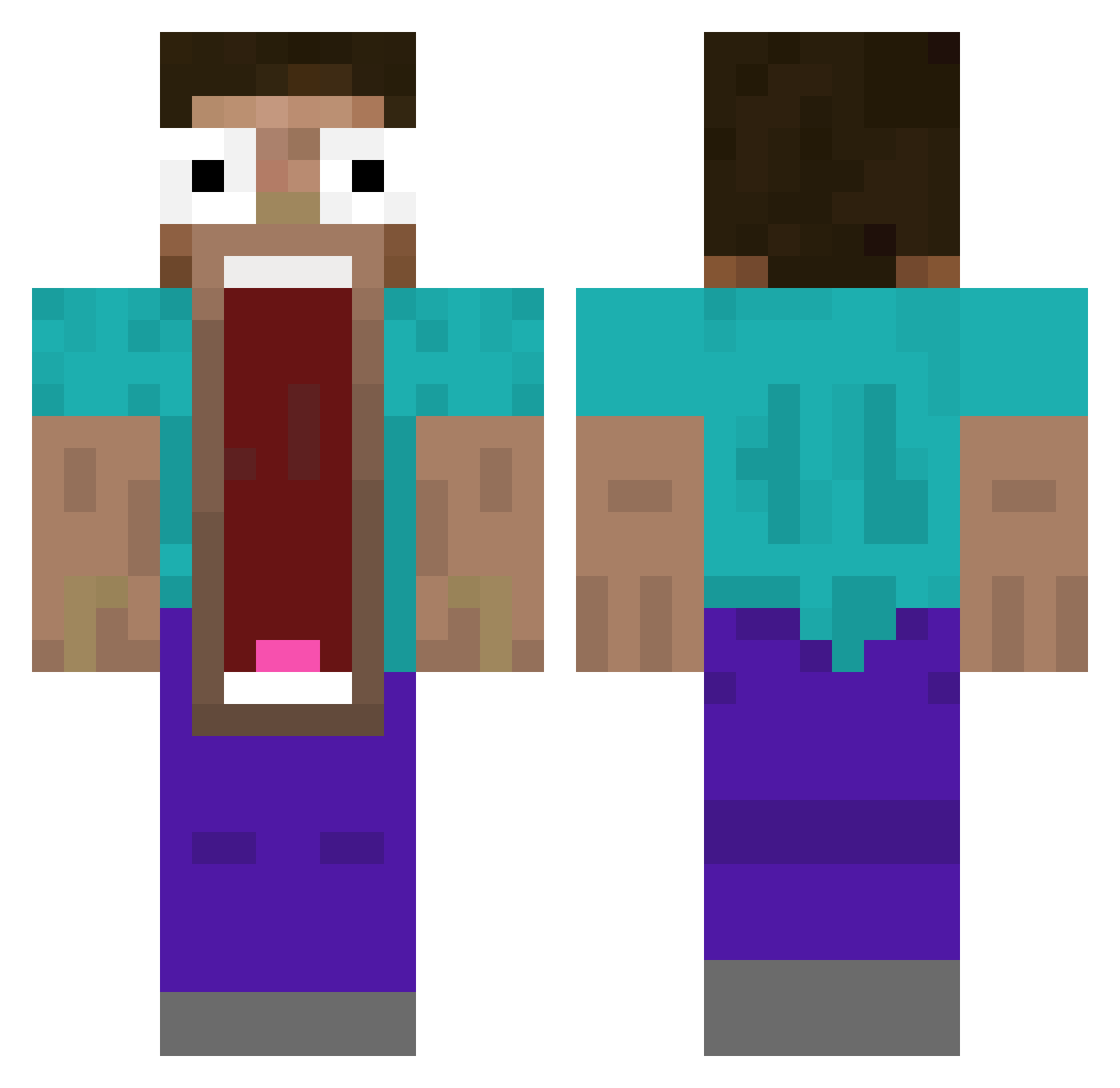 Min_Jik Minecraft skin, front and back view