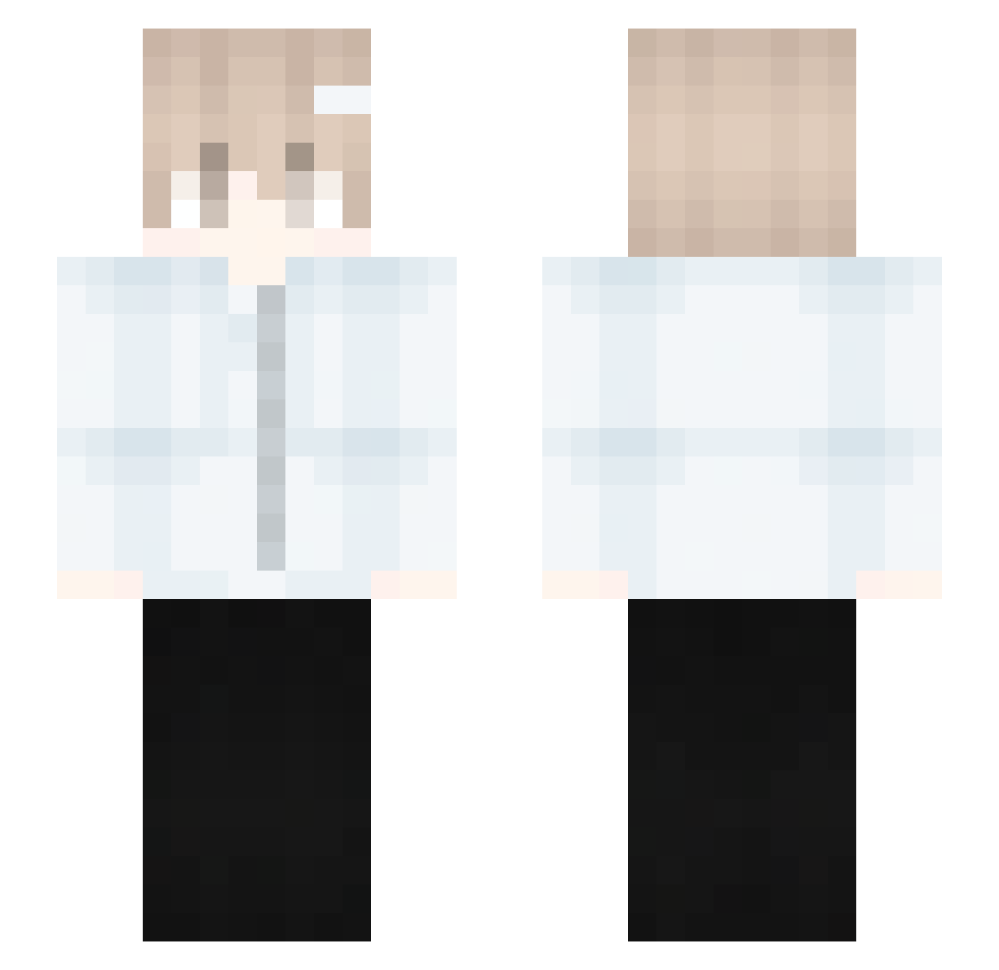 oeiu Minecraft skin, front and back view