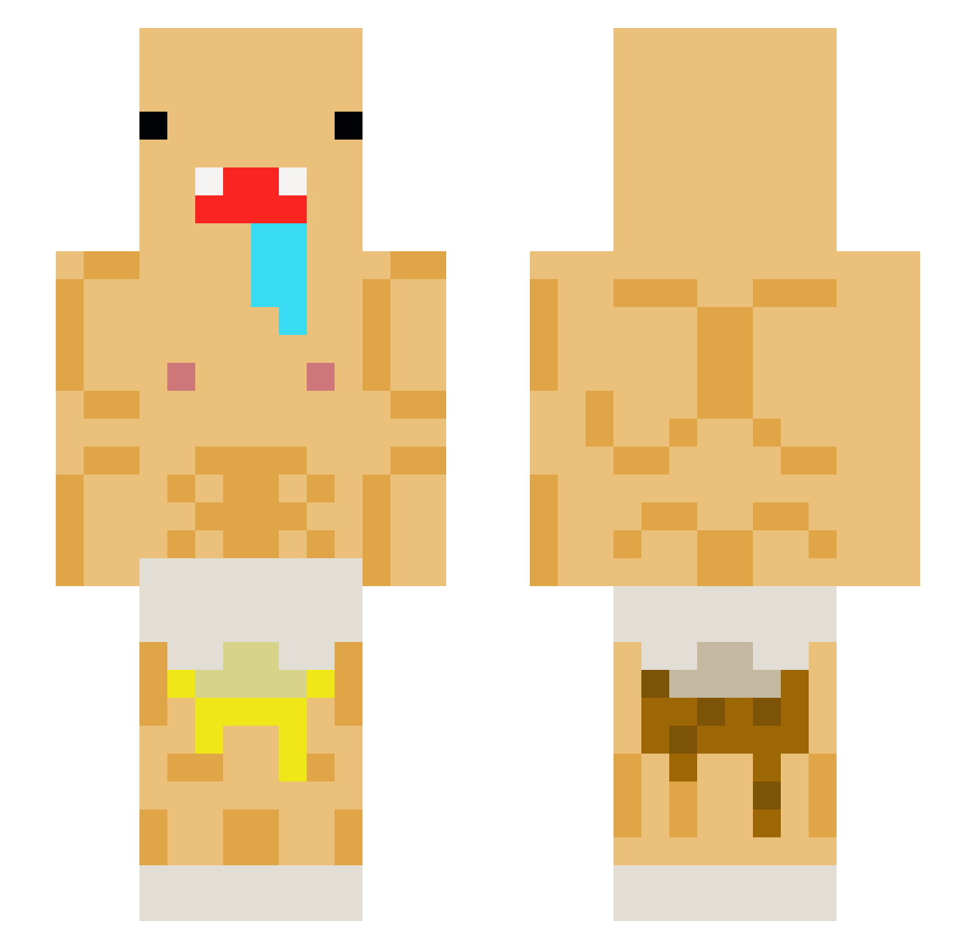 Ryguypickles Minecraft skin, front and back view