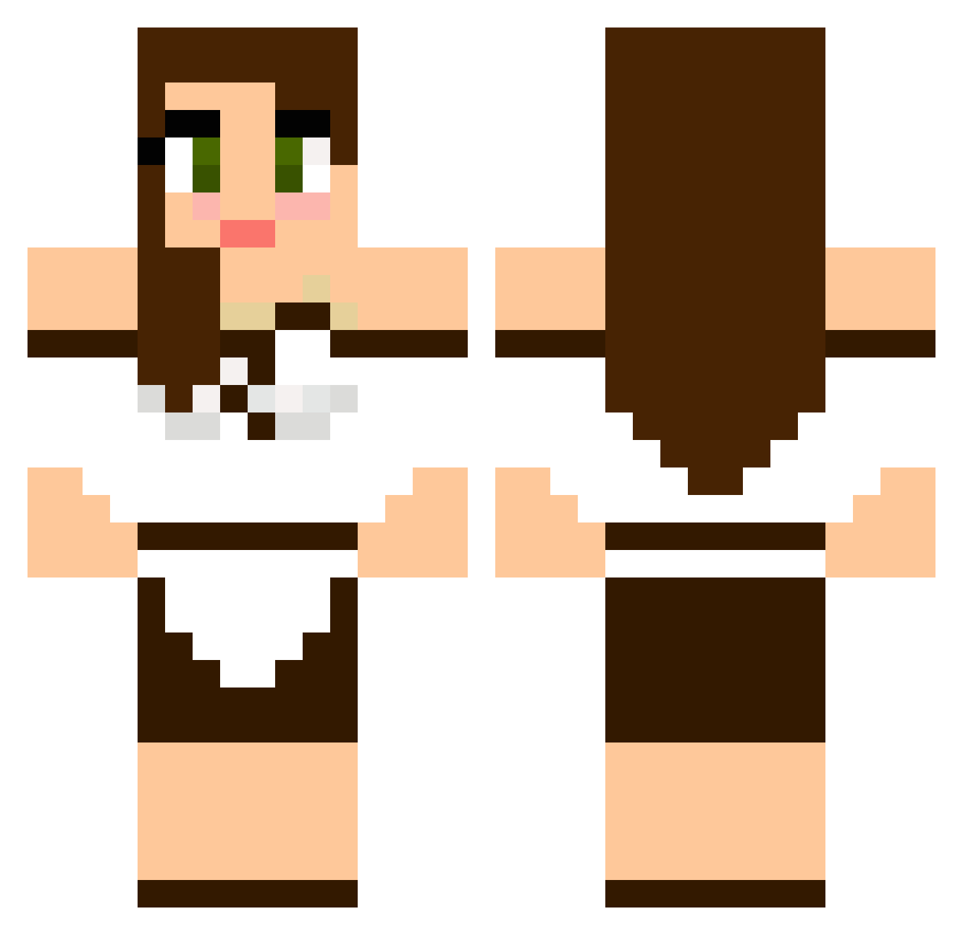 Lorien Minecraft skin, front and back view