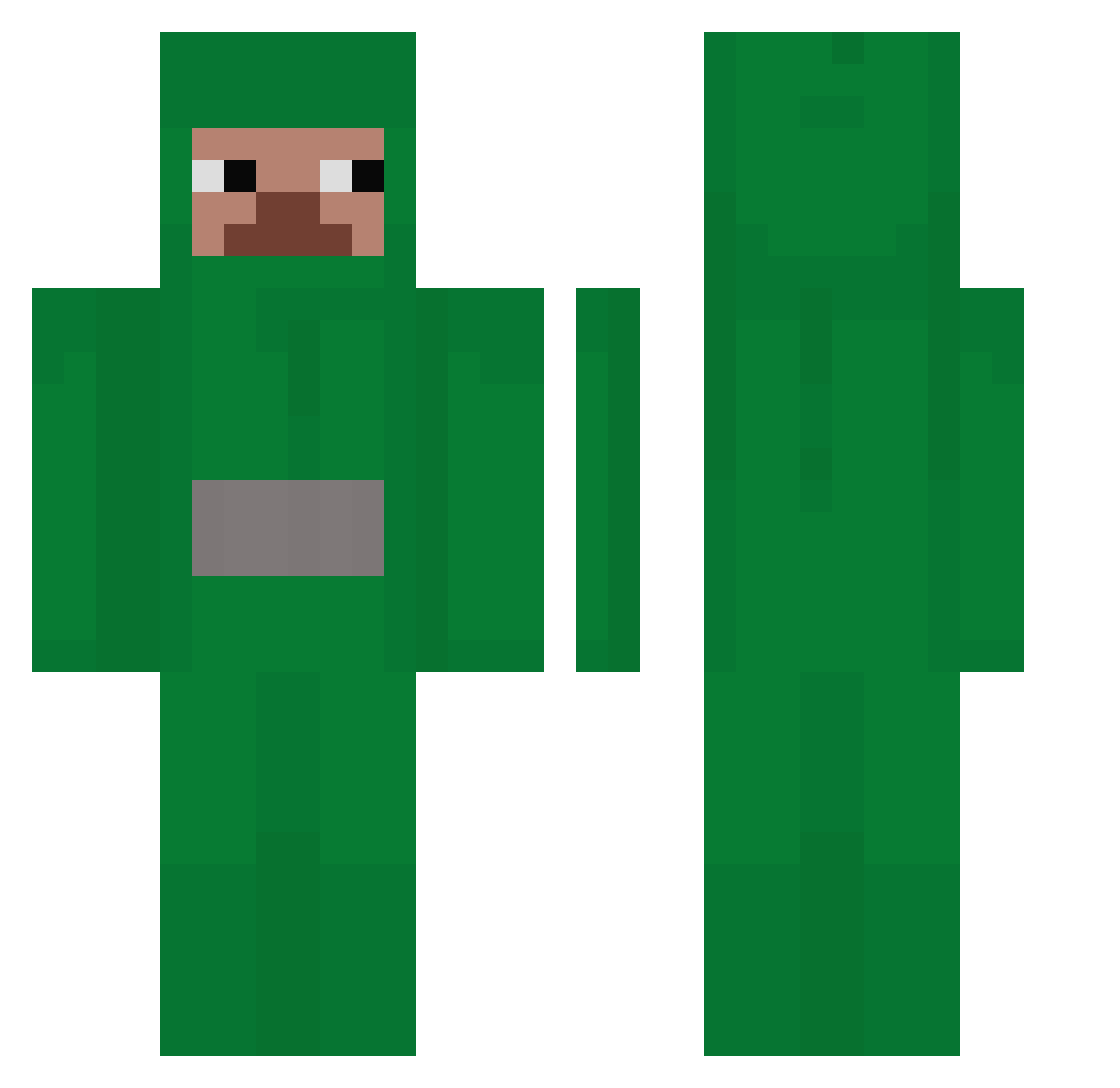 MicrosoftTrash Minecraft skin, front and back view